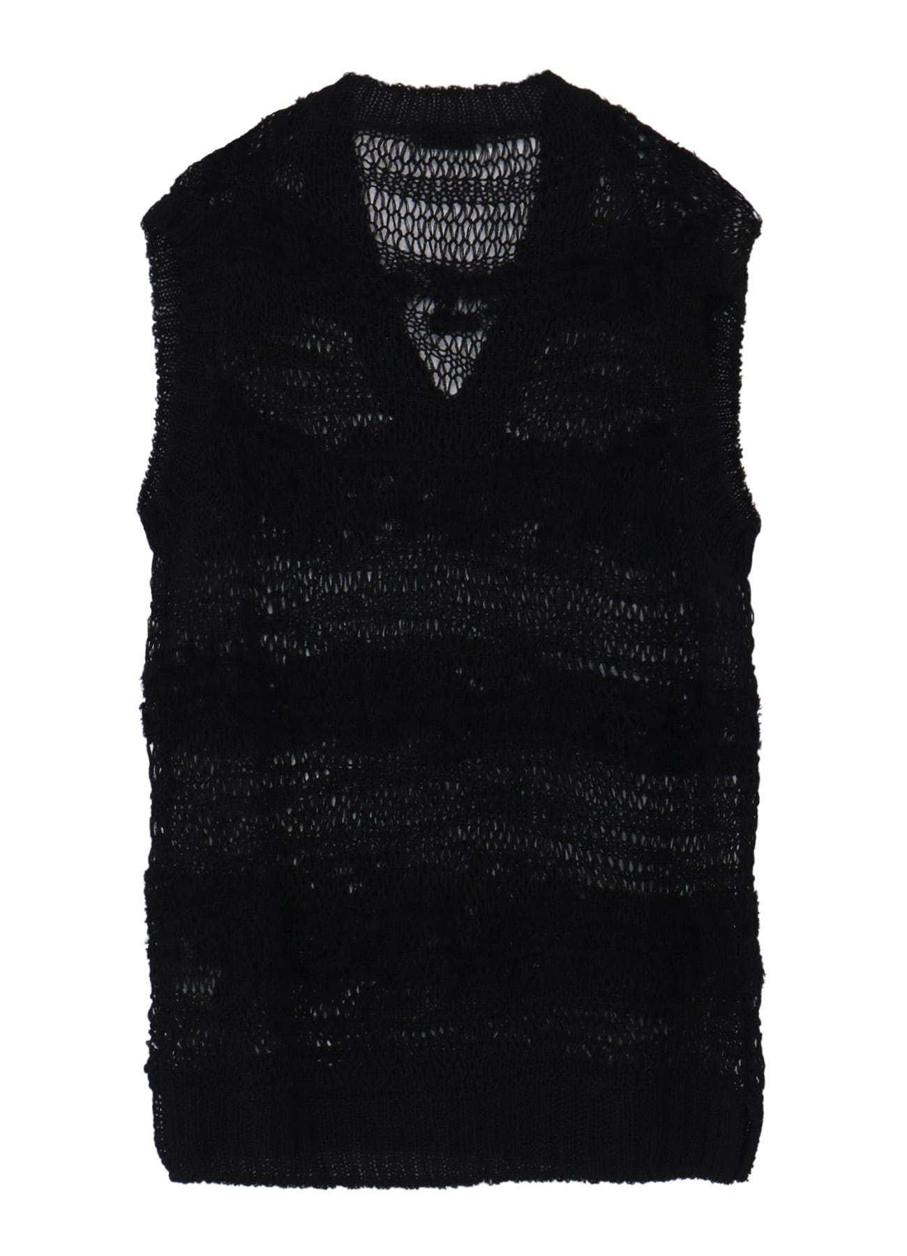 5G 2PLY DROP KNIT STRIPE V NECK PATTERN VEST