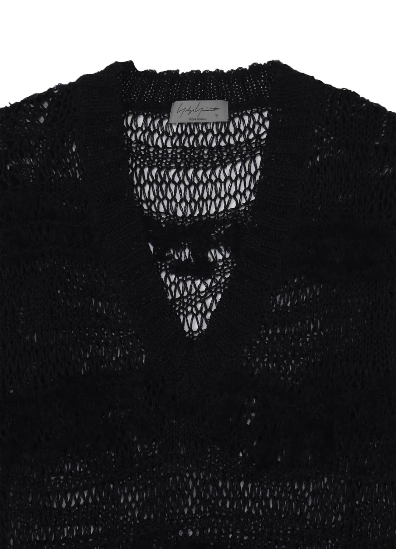 5G 2PLY DROP KNIT STRIPE V NECK PATTERN VEST