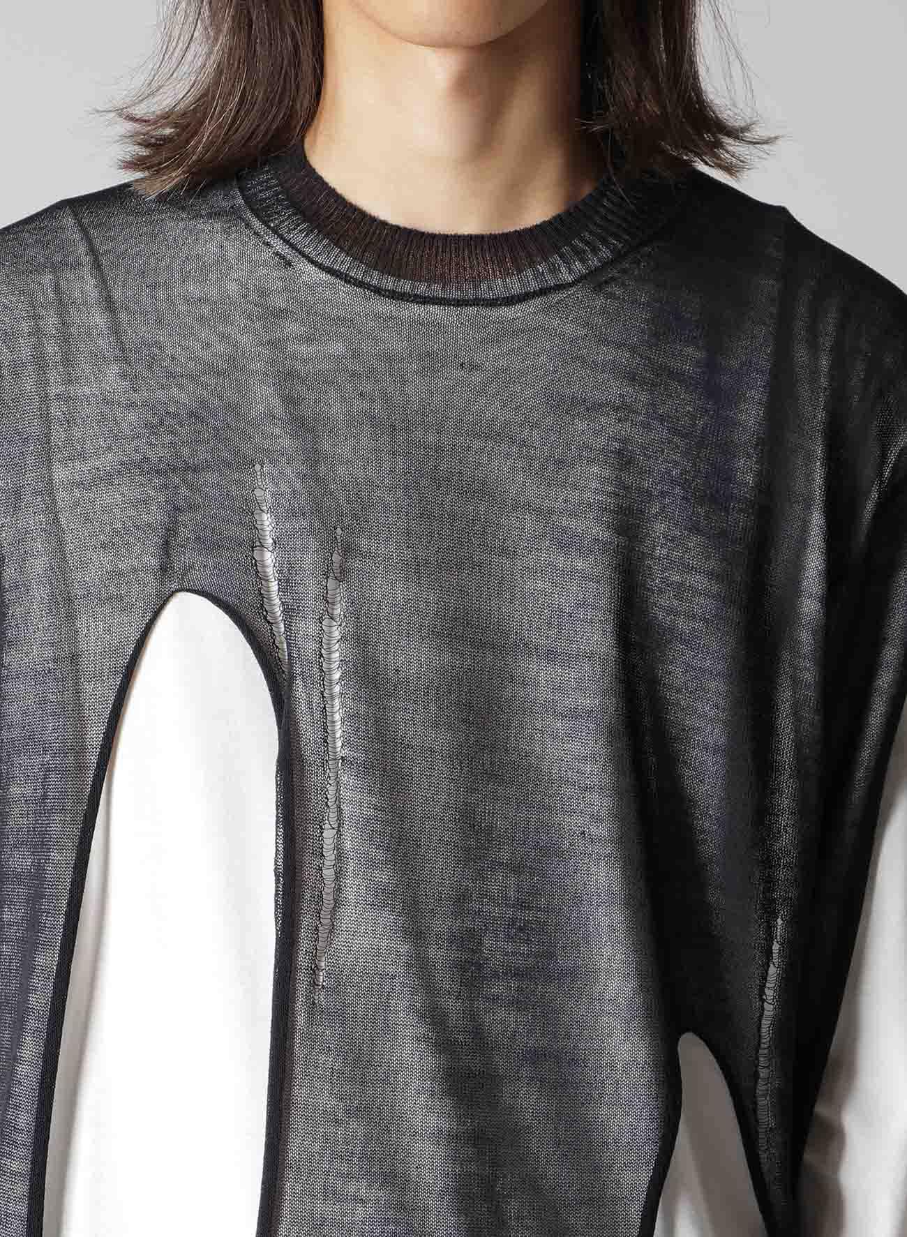 12G 1PLY PS+OPENWORK+HOLE ROUND NECK DAMAGED PO