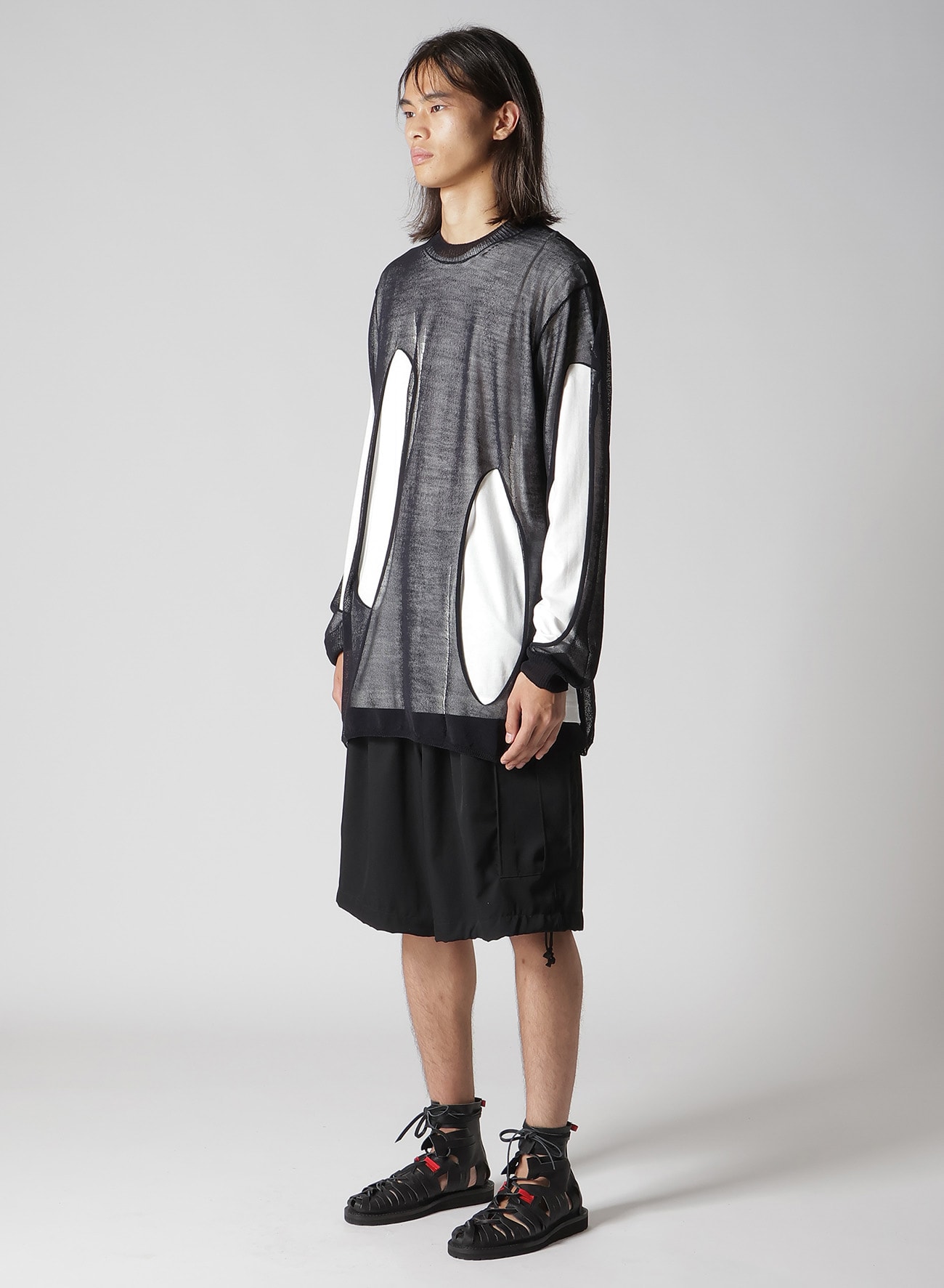 12G 1PLY PS+OPENWORK+HOLE ROUND NECK DAMAGED PO