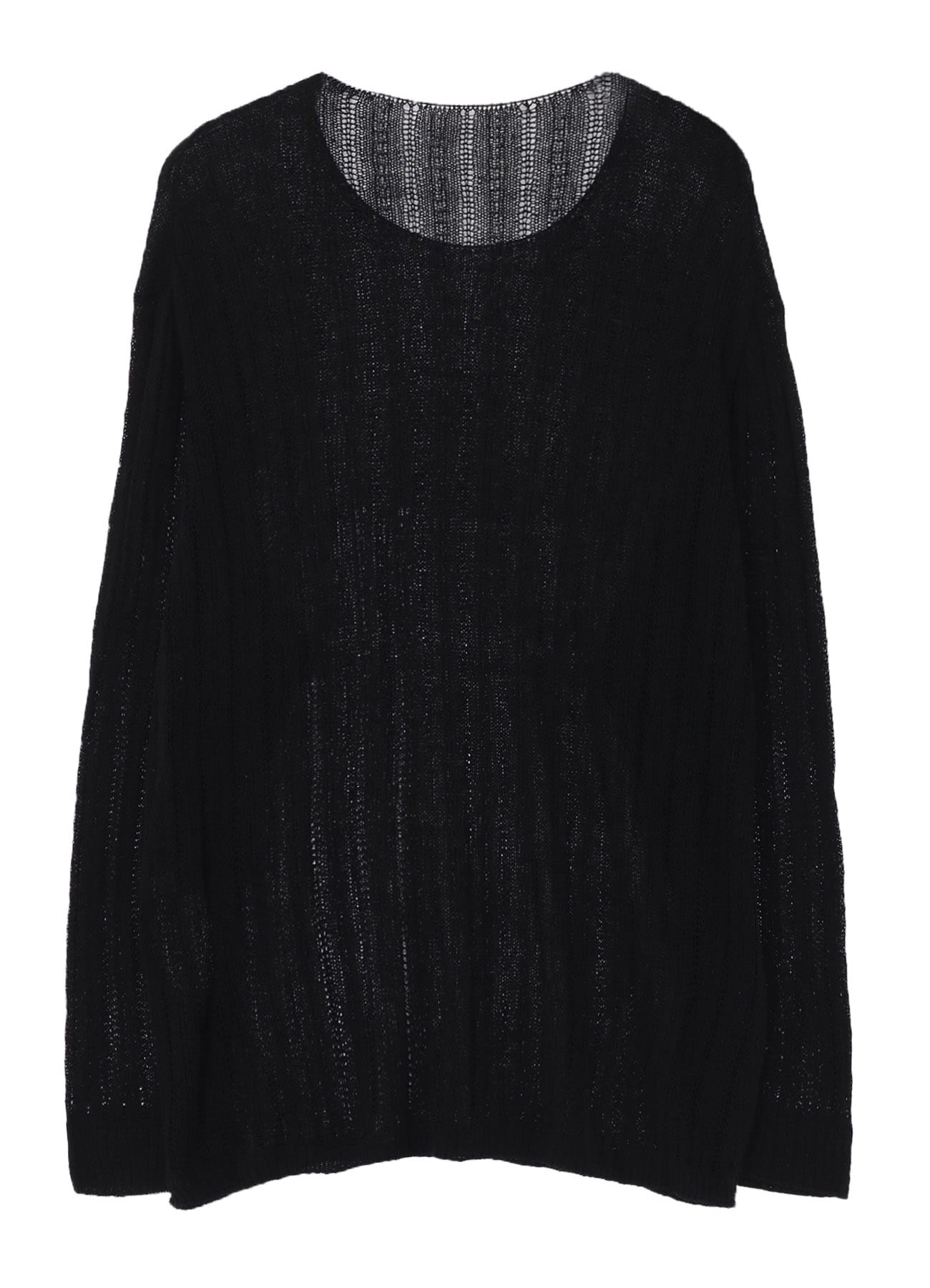 7G 1PLY PS+POST STITCH ROUND NECK PULL OVER