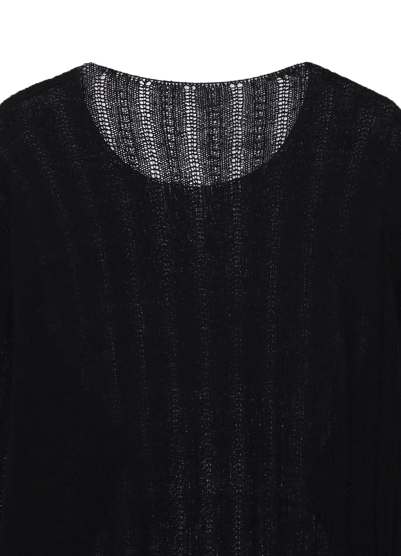 7G 1PLY PS+POST STITCH ROUND NECK PULL OVER