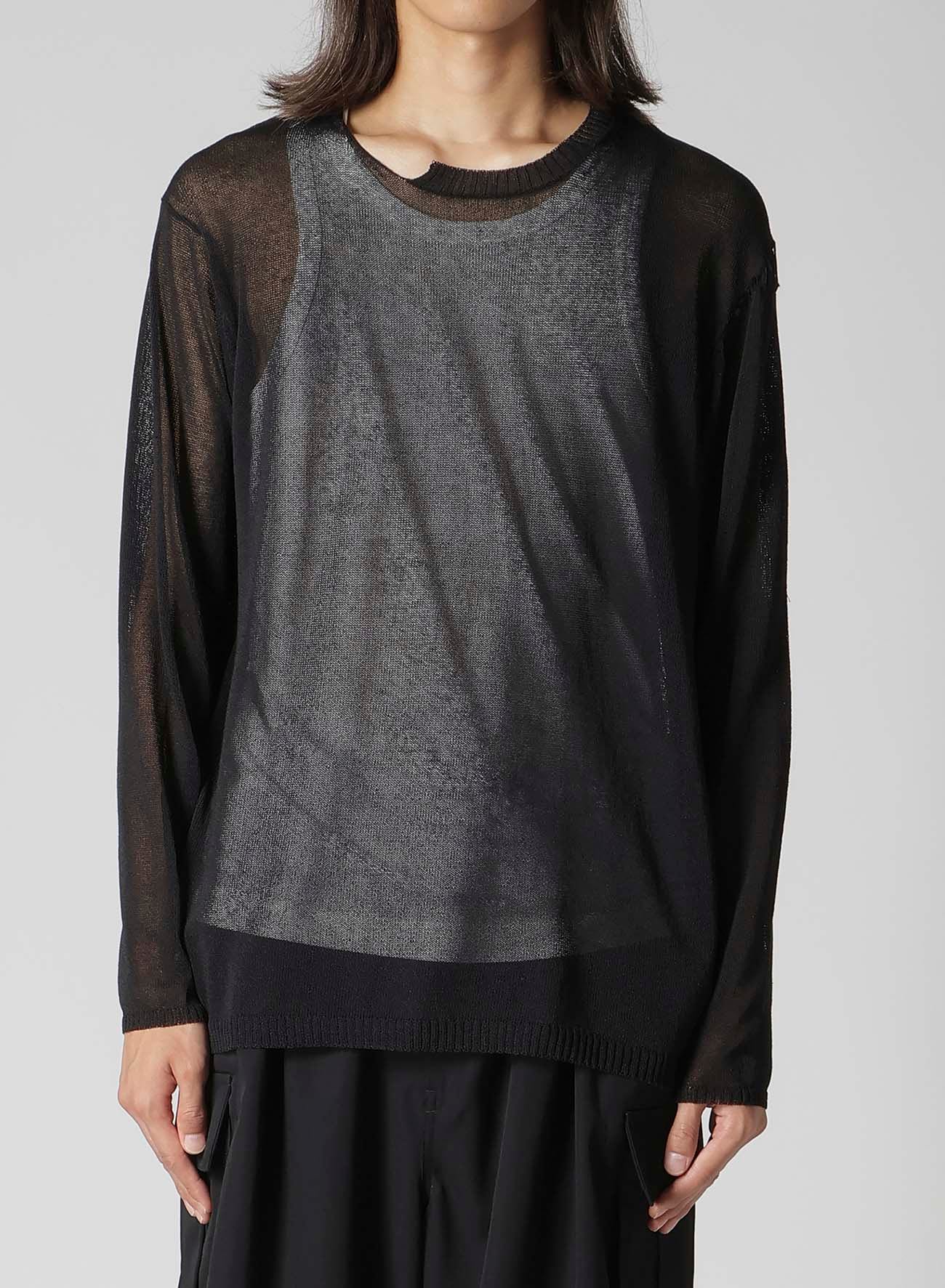 10G 1PLY PLAIN STITCH ROUND NECK STITCH DETAIL PO