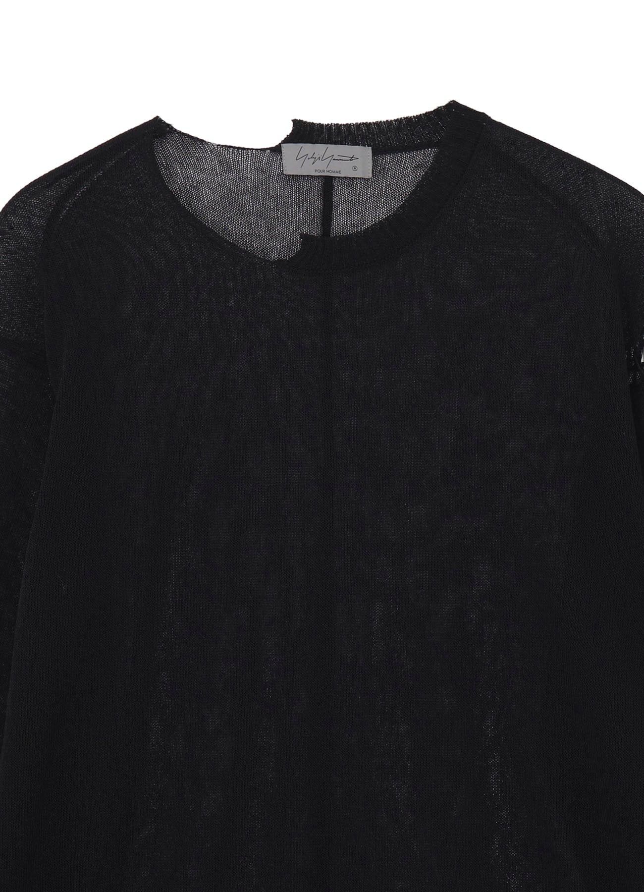 10G 1PLY PLAIN STITCH ROUND NECK STITCH DETAIL PO