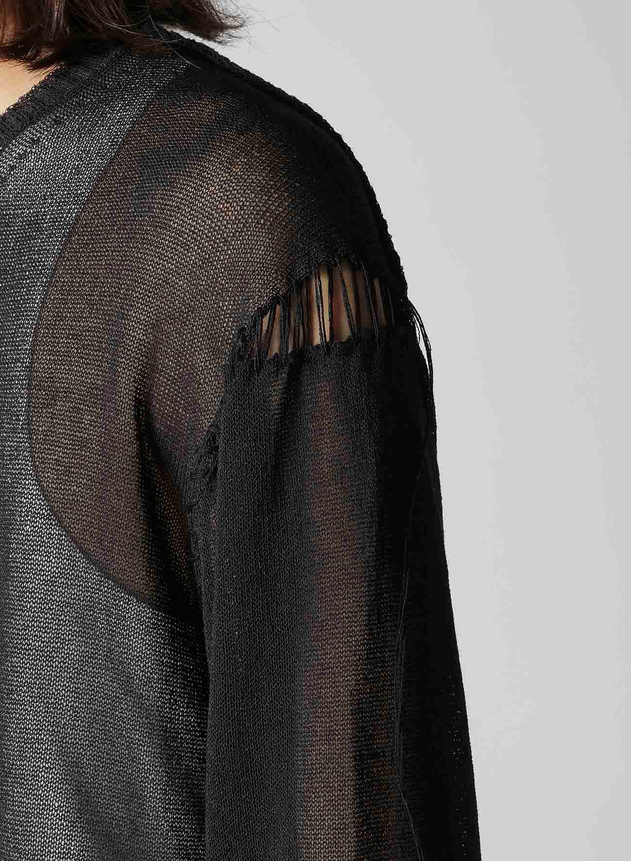 10G 1PLY PLAIN STITCH ROUND NECK STITCH DETAIL PO