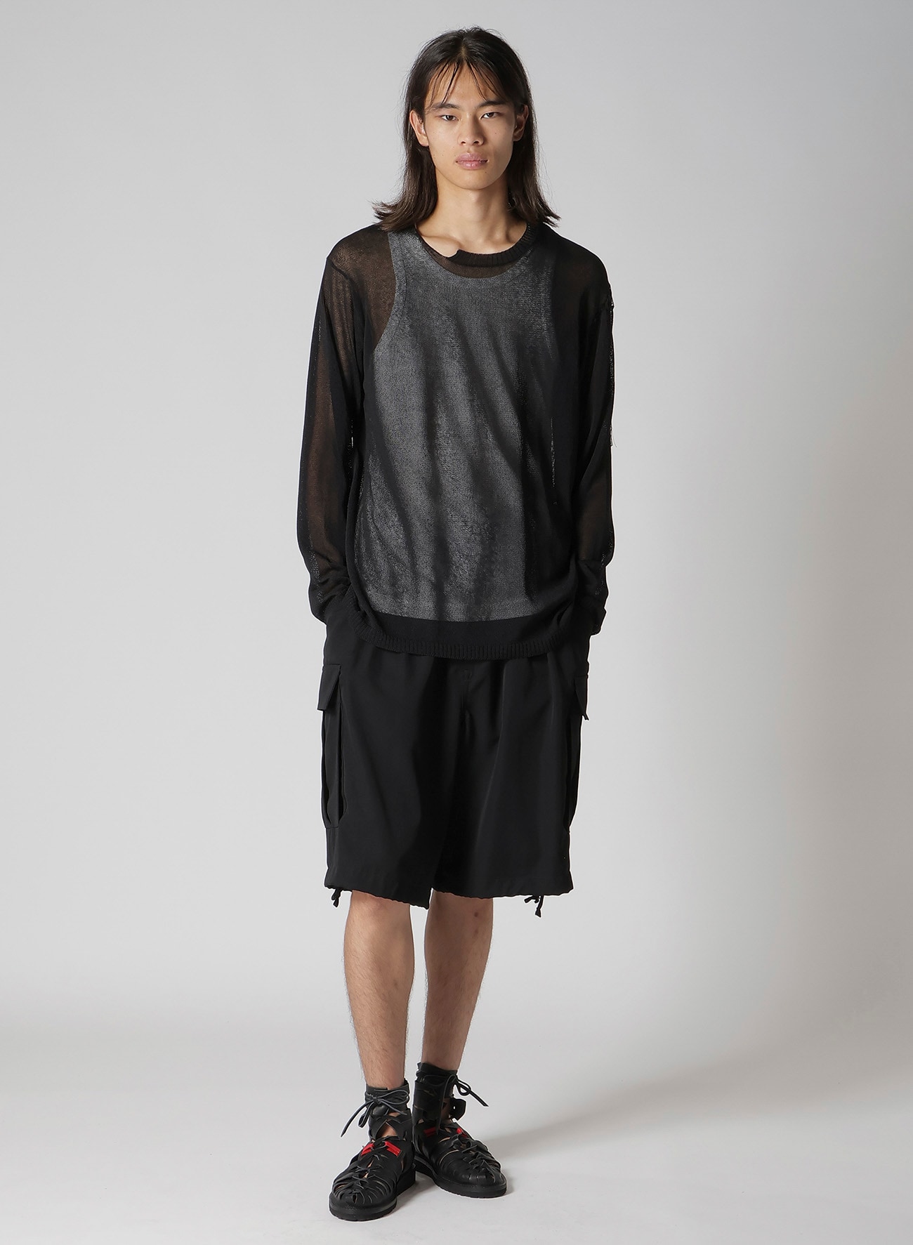 10G 1PLY PLAIN STITCH ROUND NECK STITCH DETAIL PO