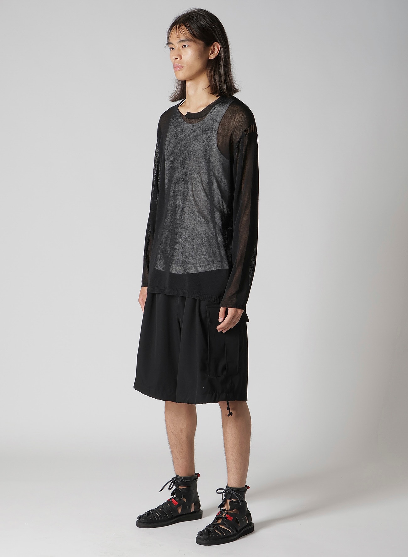 10G 1PLY PLAIN STITCH ROUND NECK STITCH DETAIL PO