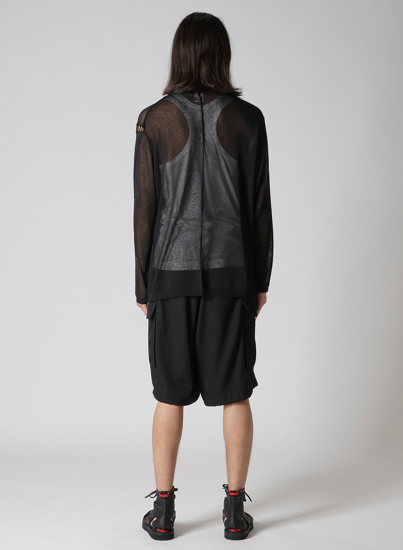 10G 1PLY PLAIN STITCH ROUND NECK STITCH DETAIL PO