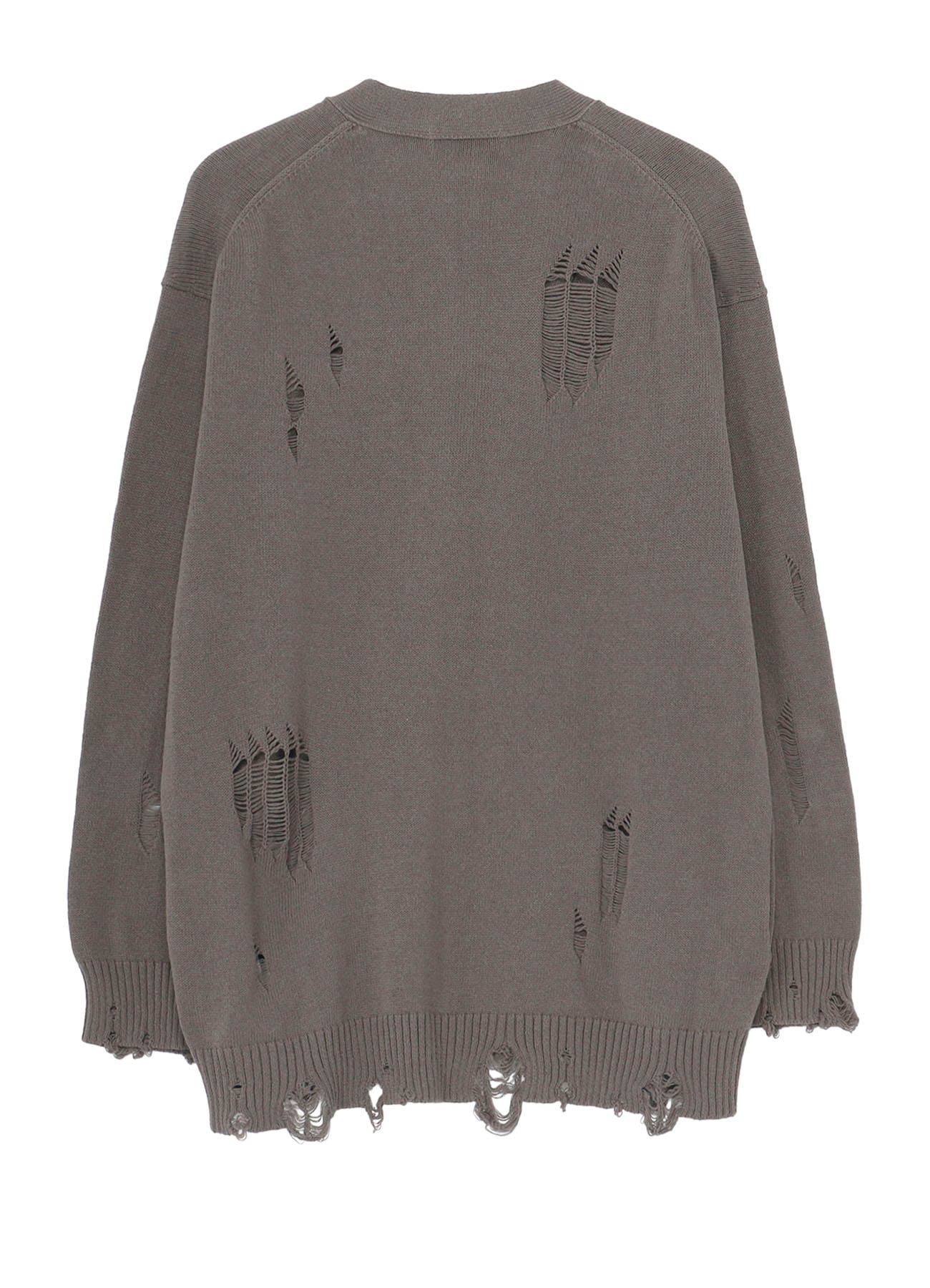 7G 1PLY PLAIN STITCH DROP NEEDLE V NECK CARDIGAN