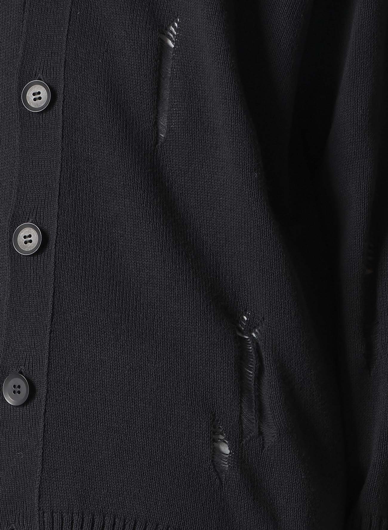 7G 1PLY PLAIN STITCH DROP NEEDLE V NECK CARDIGAN