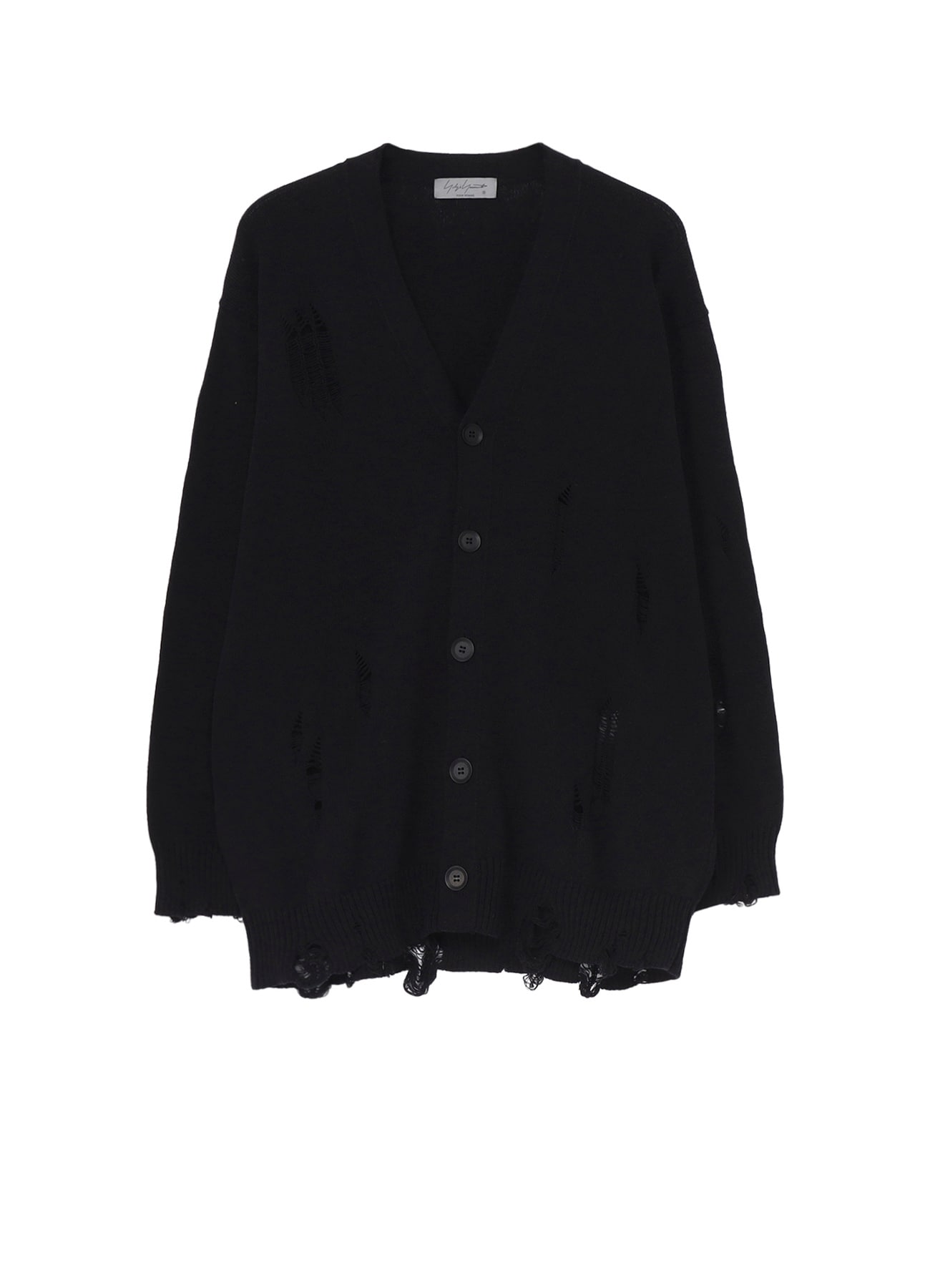 7G 1PLY PLAIN STITCH DROP NEEDLE V NECK CARDIGAN