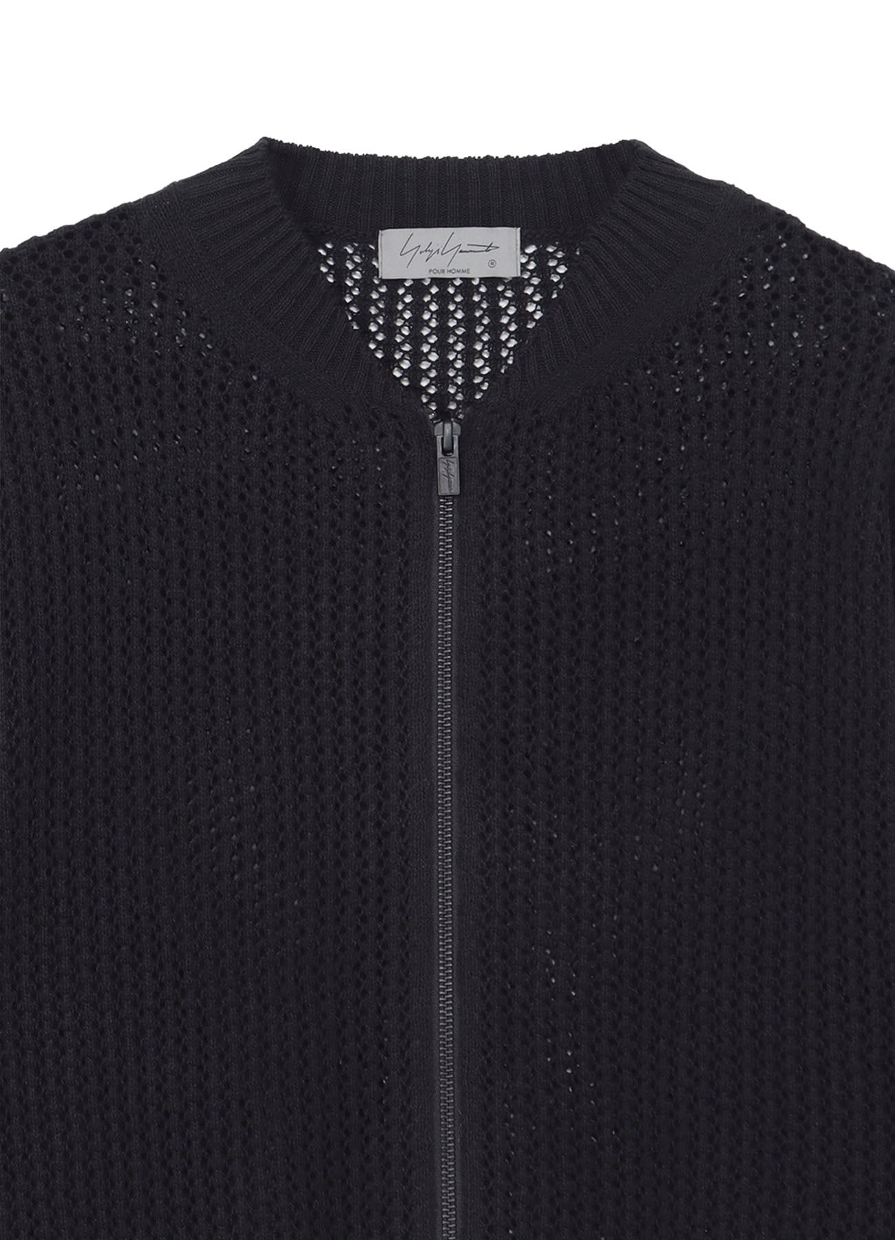 7G 1PLY OPENWORK ZIP BLOUSON