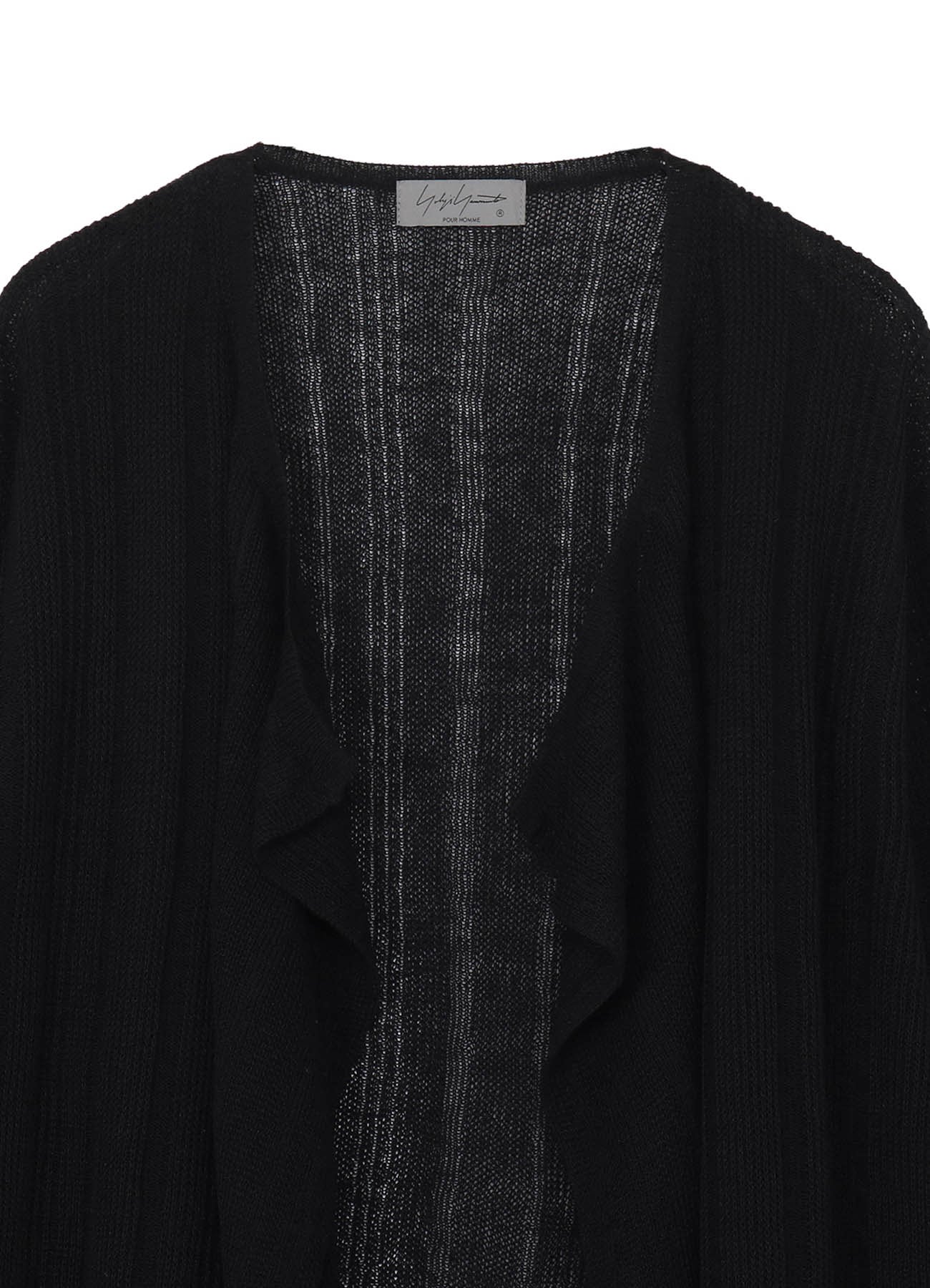 10G 1PLY DROP NEEDLE HALF CD CARDIGAN