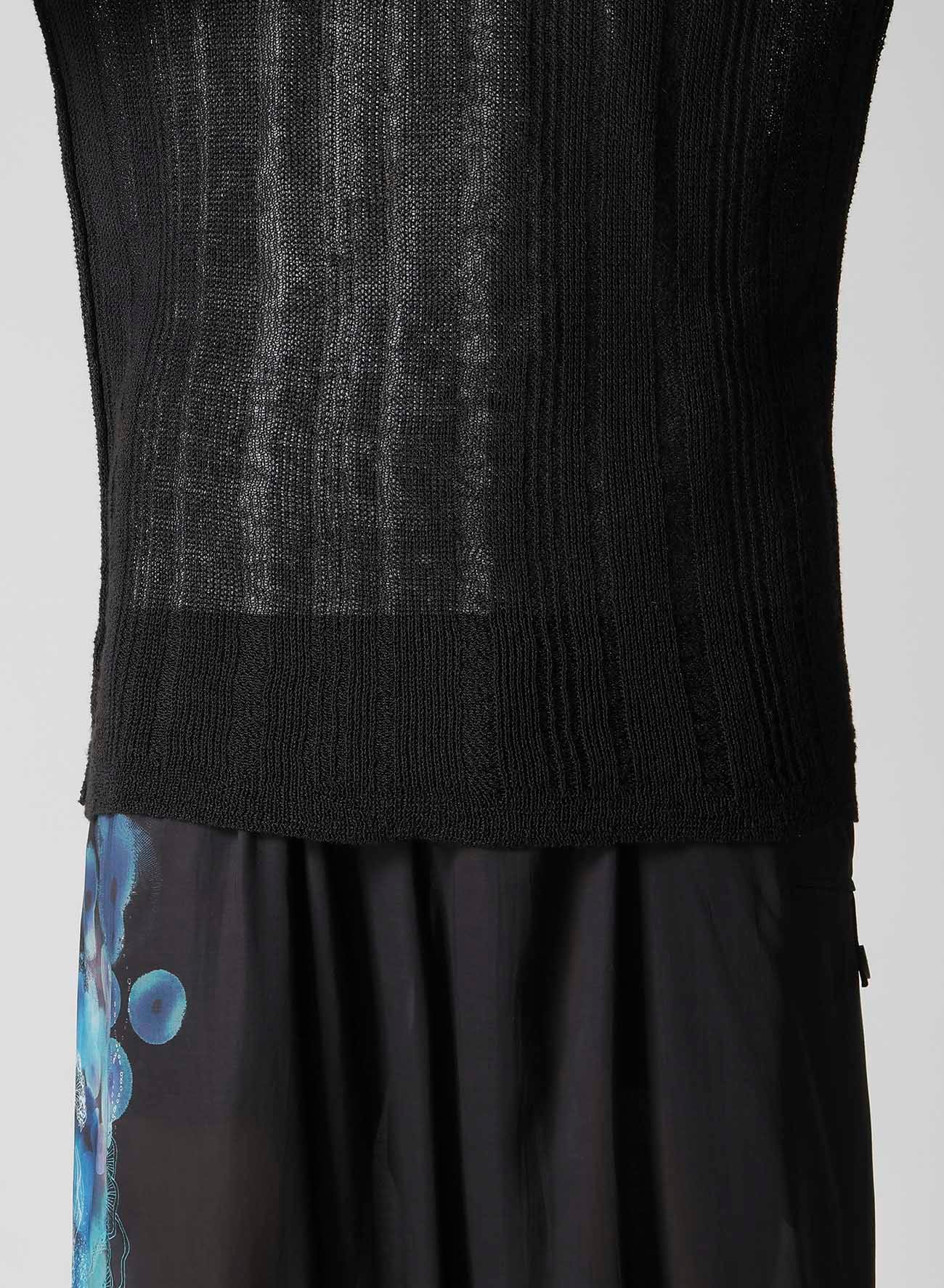 10G 1PLY DROP NEEDLE HALF CD CARDIGAN