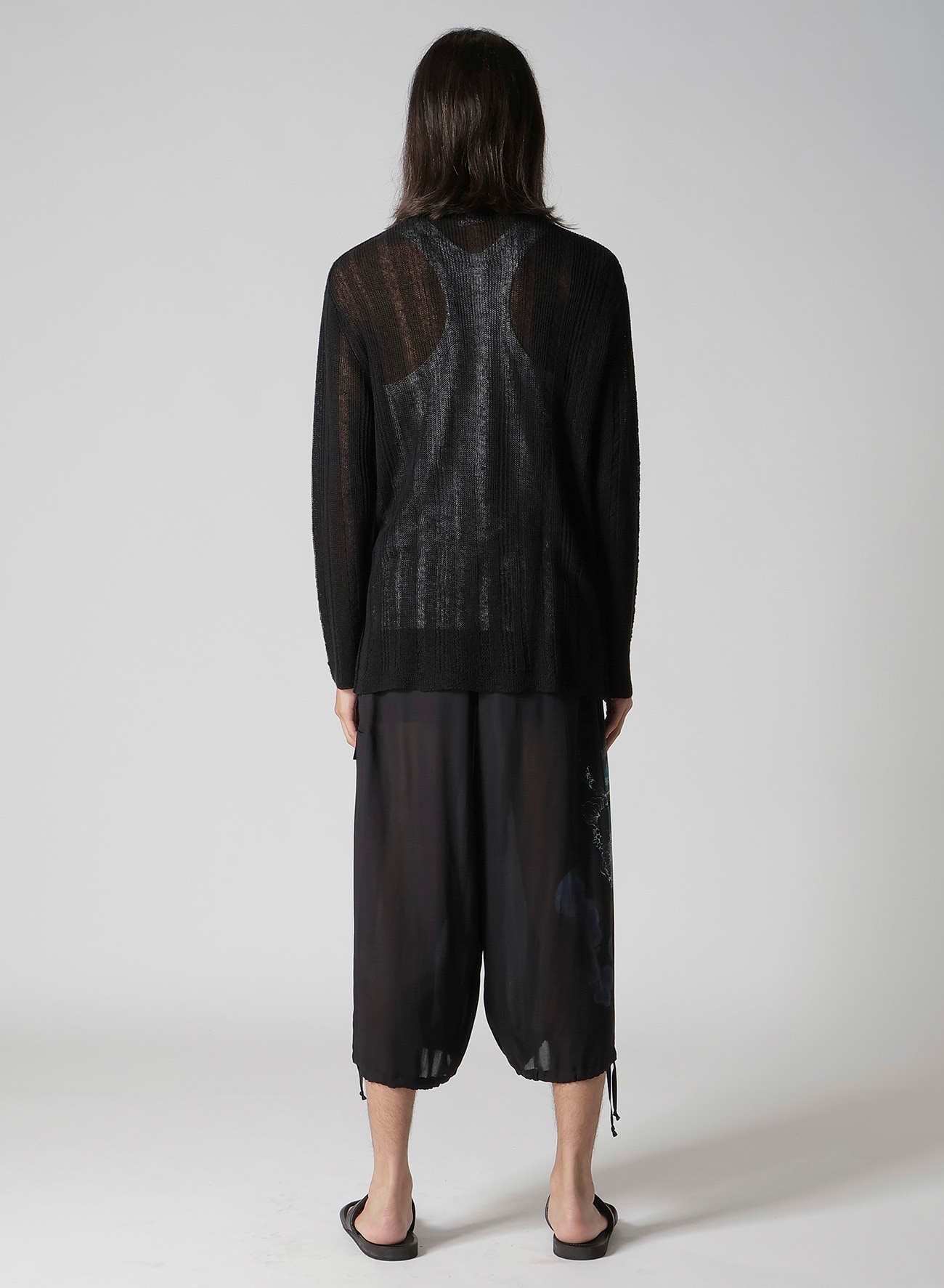 10G 1PLY DROP NEEDLE HALF CD CARDIGAN