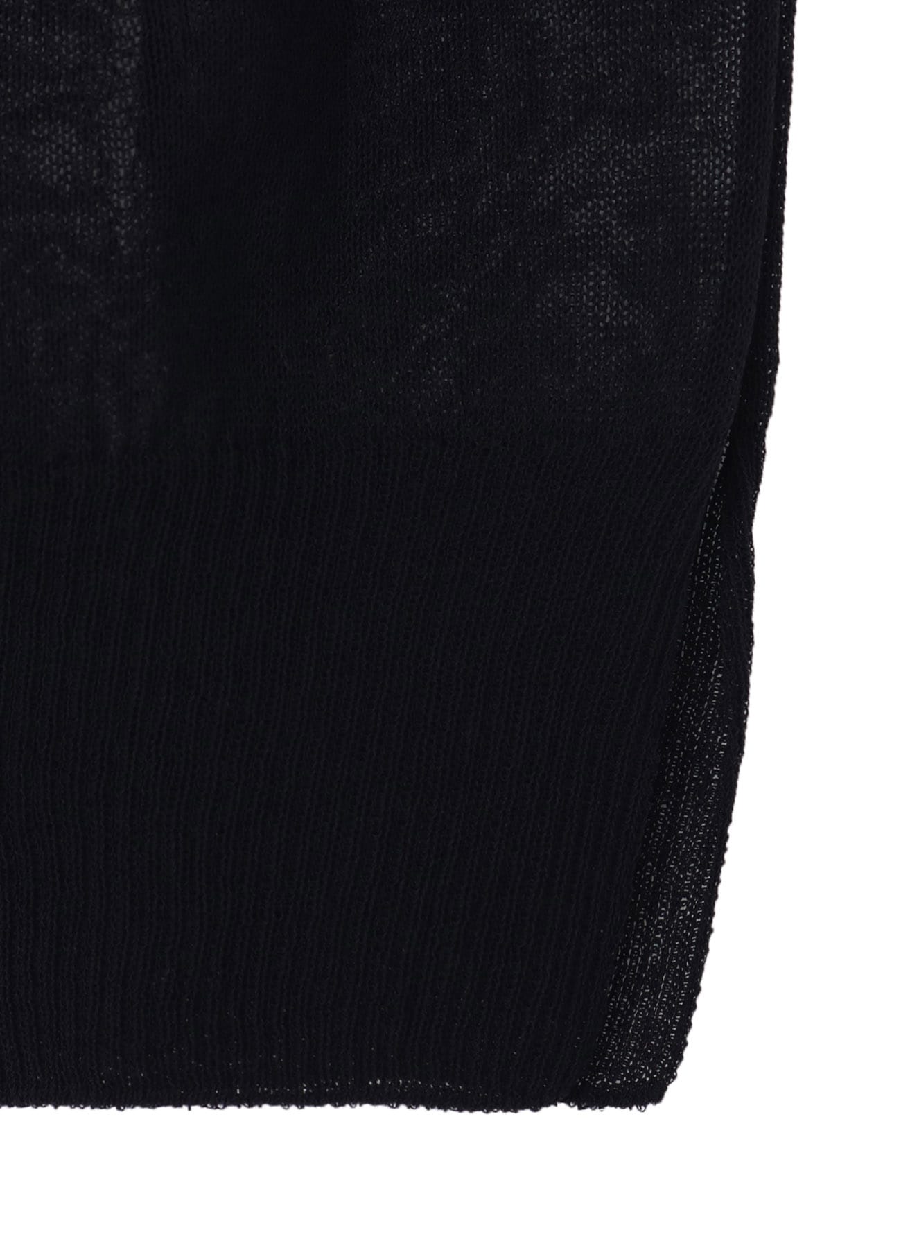 OPENWORK+HOLE DAMAGED ROUND NECK CARDIGAN