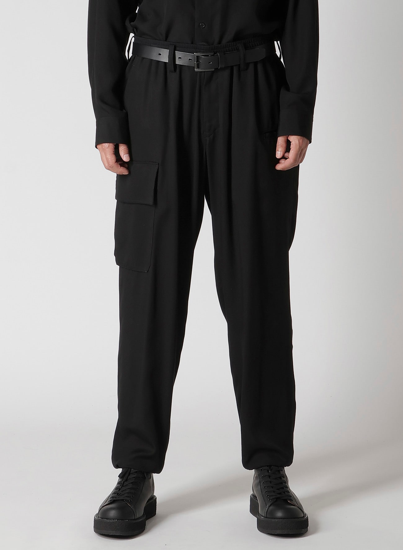 RE CELLULOSE GABARDINE RIBBED FLAP POCKET PANTS