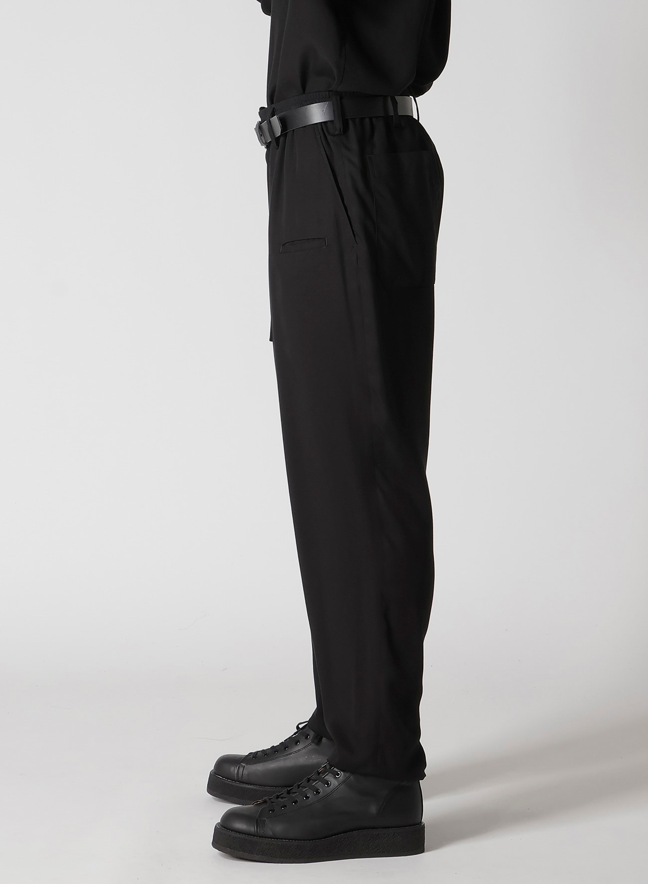 RE CELLULOSE GABARDINE RIBBED FLAP POCKET PANTS