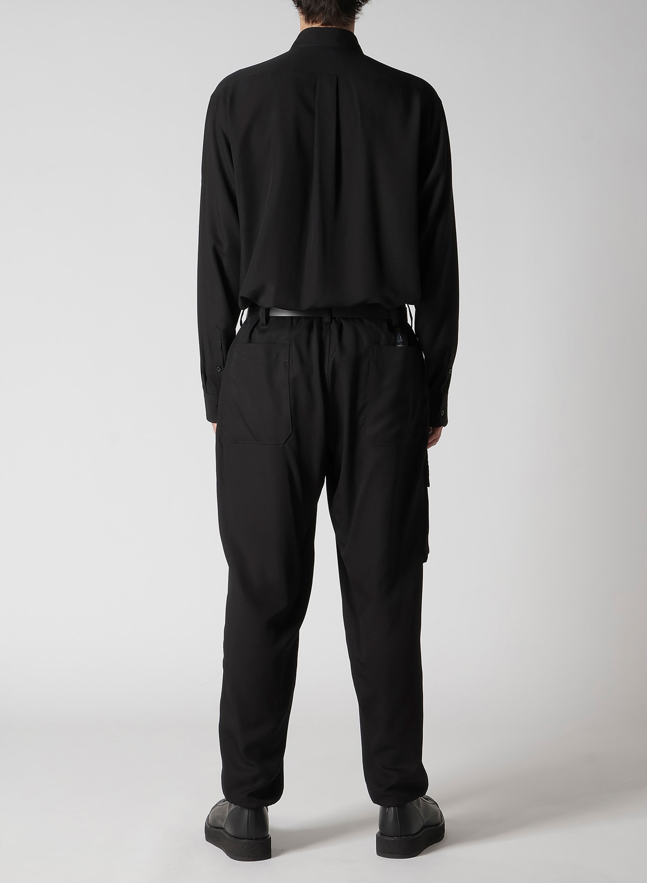 RE CELLULOSE GABARDINE RIBBED FLAP POCKET PANTS