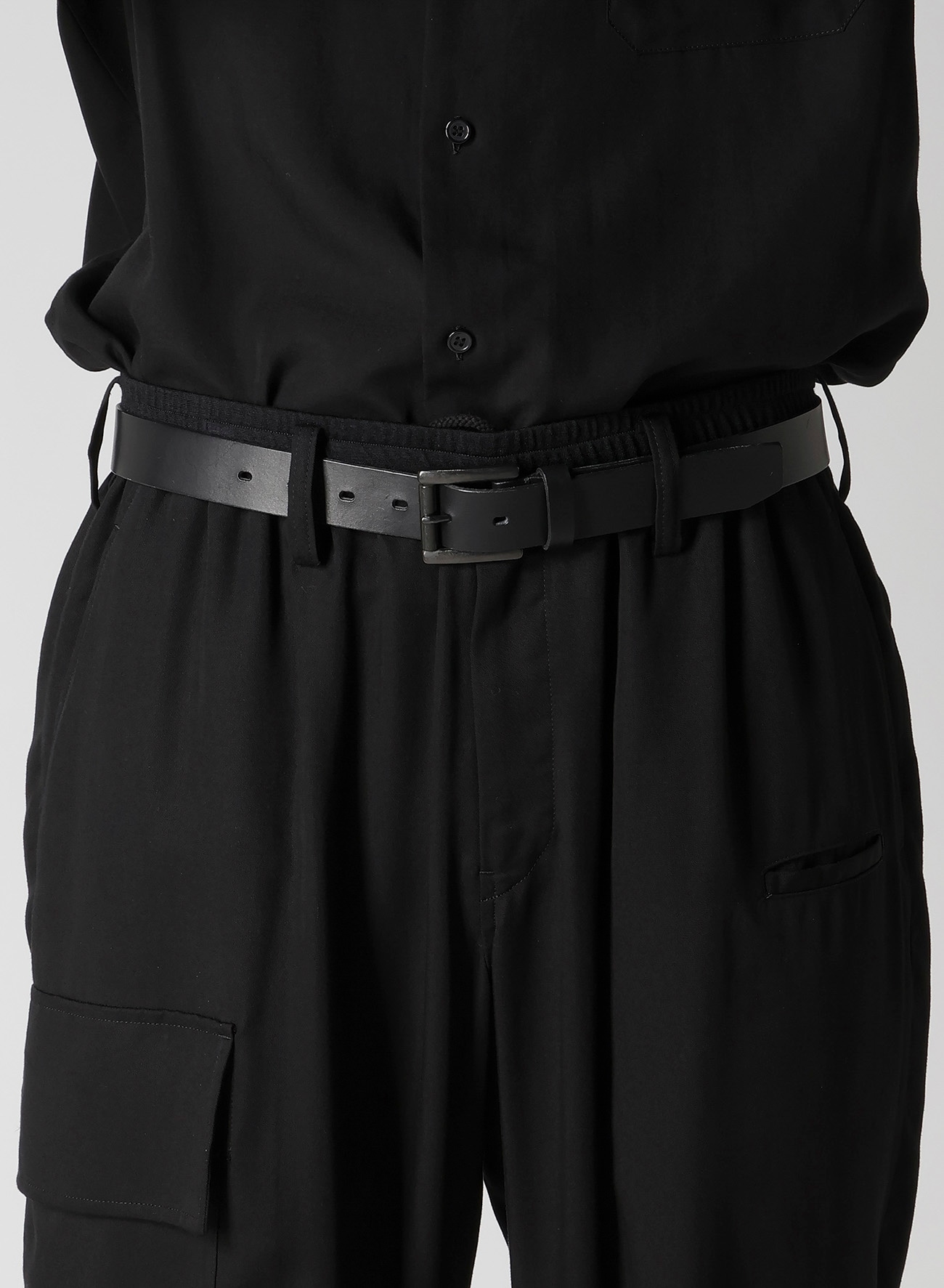 RE CELLULOSE GABARDINE RIBBED FLAP POCKET PANTS