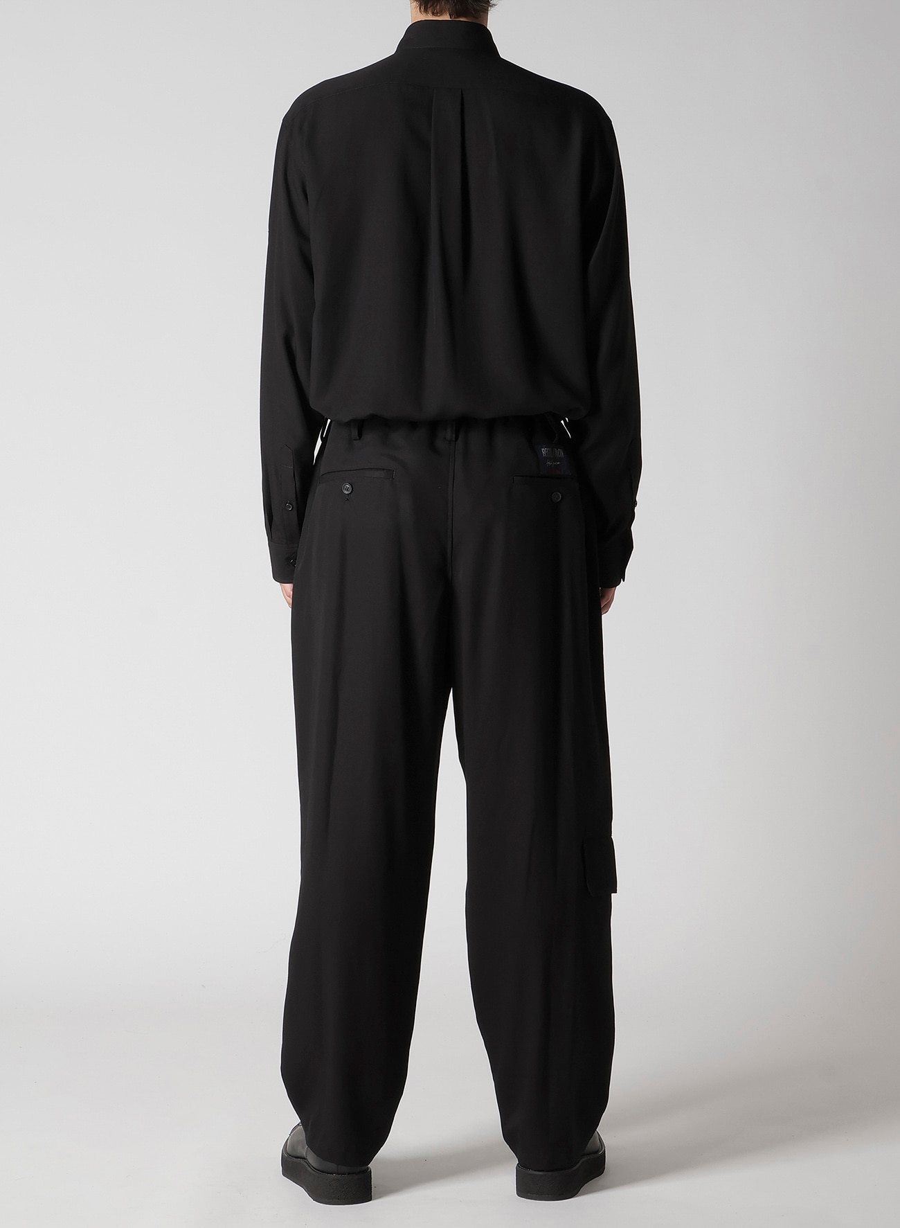 RE CELLULOSE GABARDINE SIDE POCKET PANTS