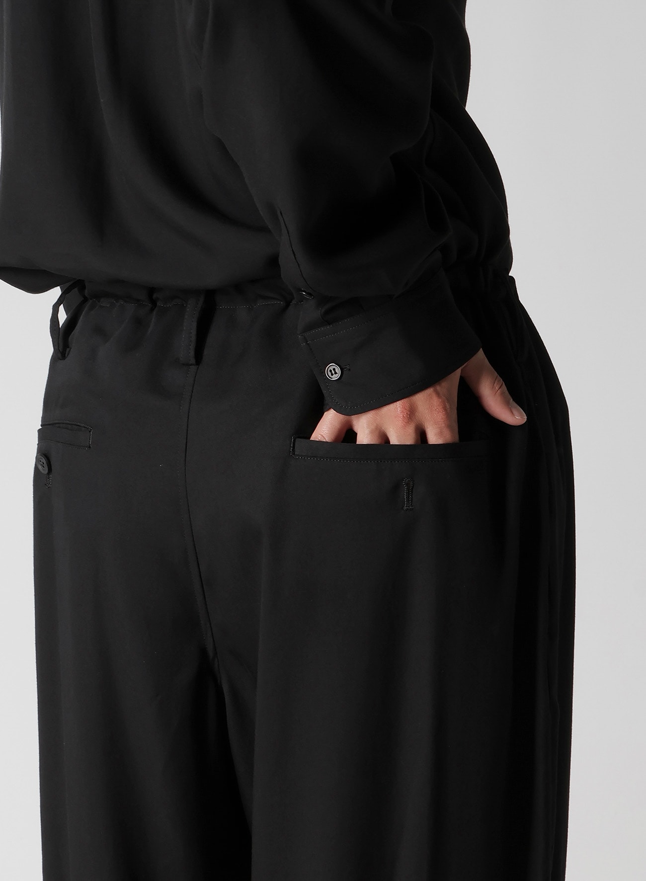 RE CELLULOSE GABARDINE SIDE POCKET PANTS