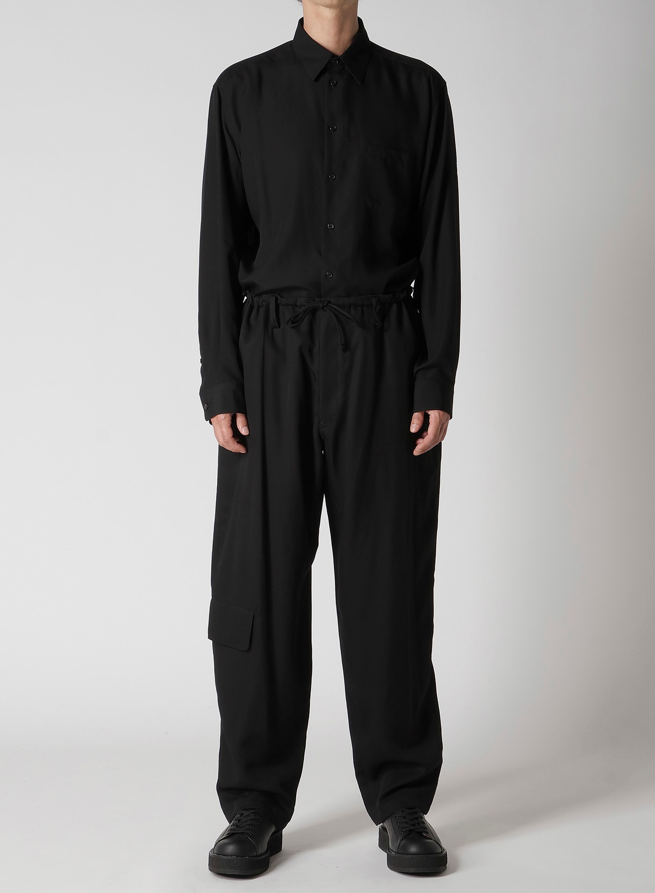 RE CELLULOSE GABARDINE SIDE POCKET PANTS