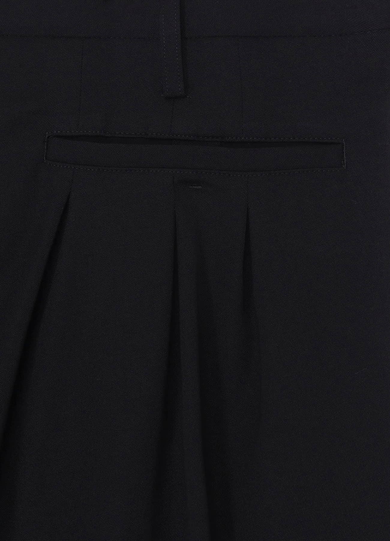 WOOL GABARDINE 12 TUCKS PANTS
