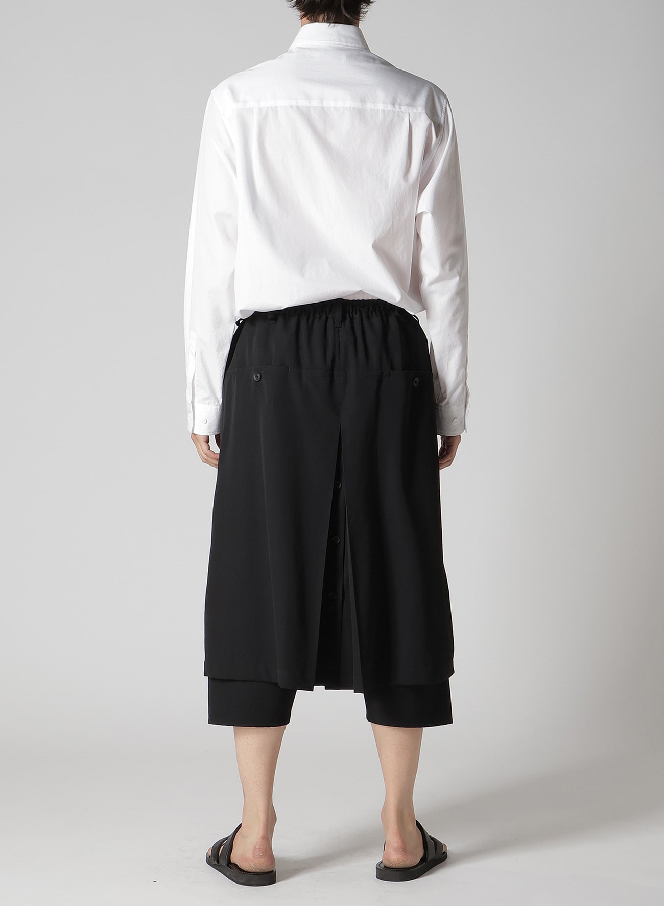 WOOL GABARDINE STANDARD WRAP PANTS