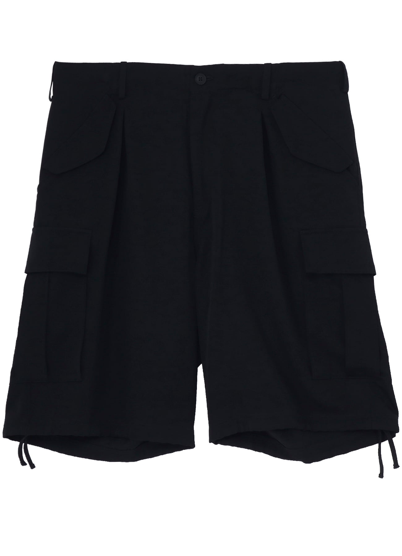 WOOL GABARDINE SIDE POCKET SHORT PANTS