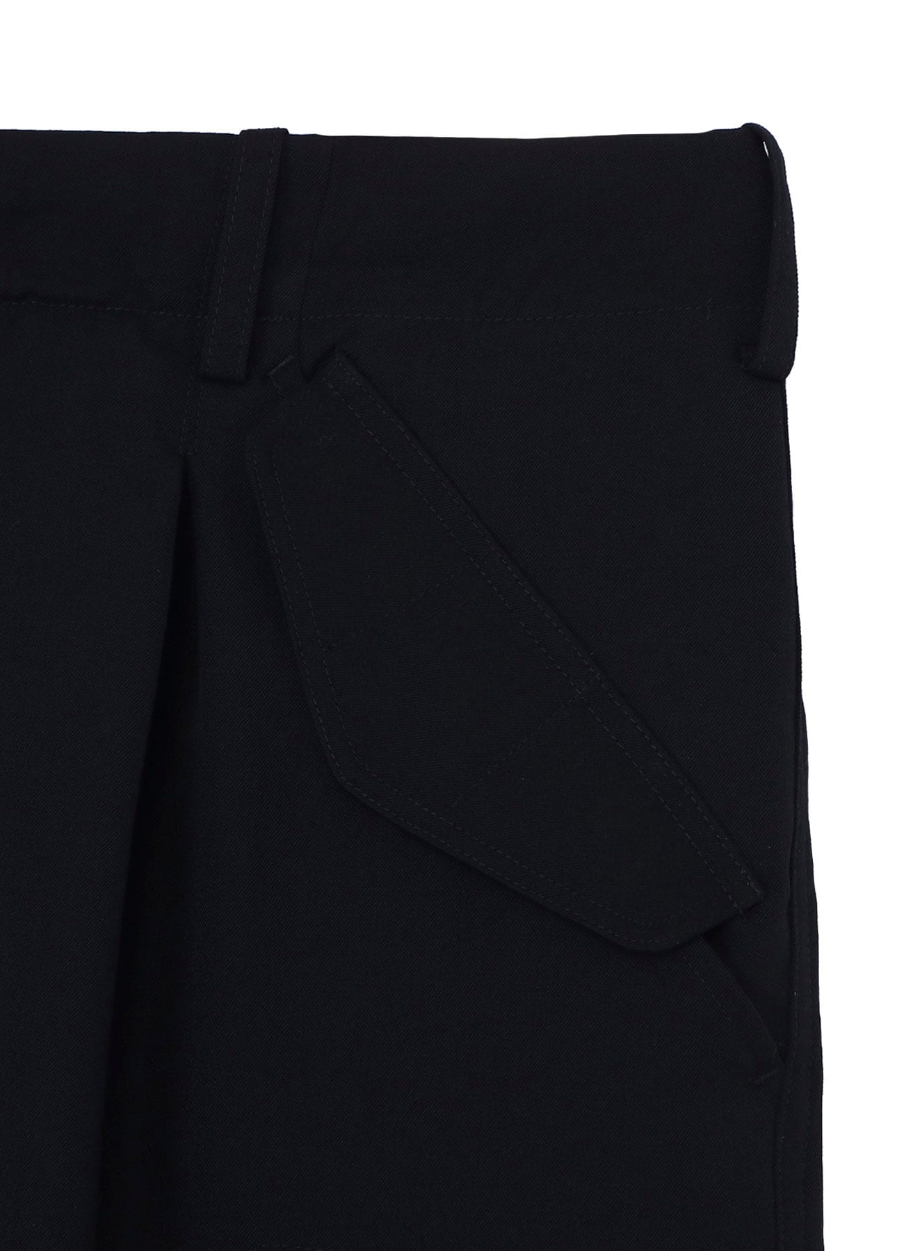 WOOL GABARDINE SIDE POCKET SHORT PANTS