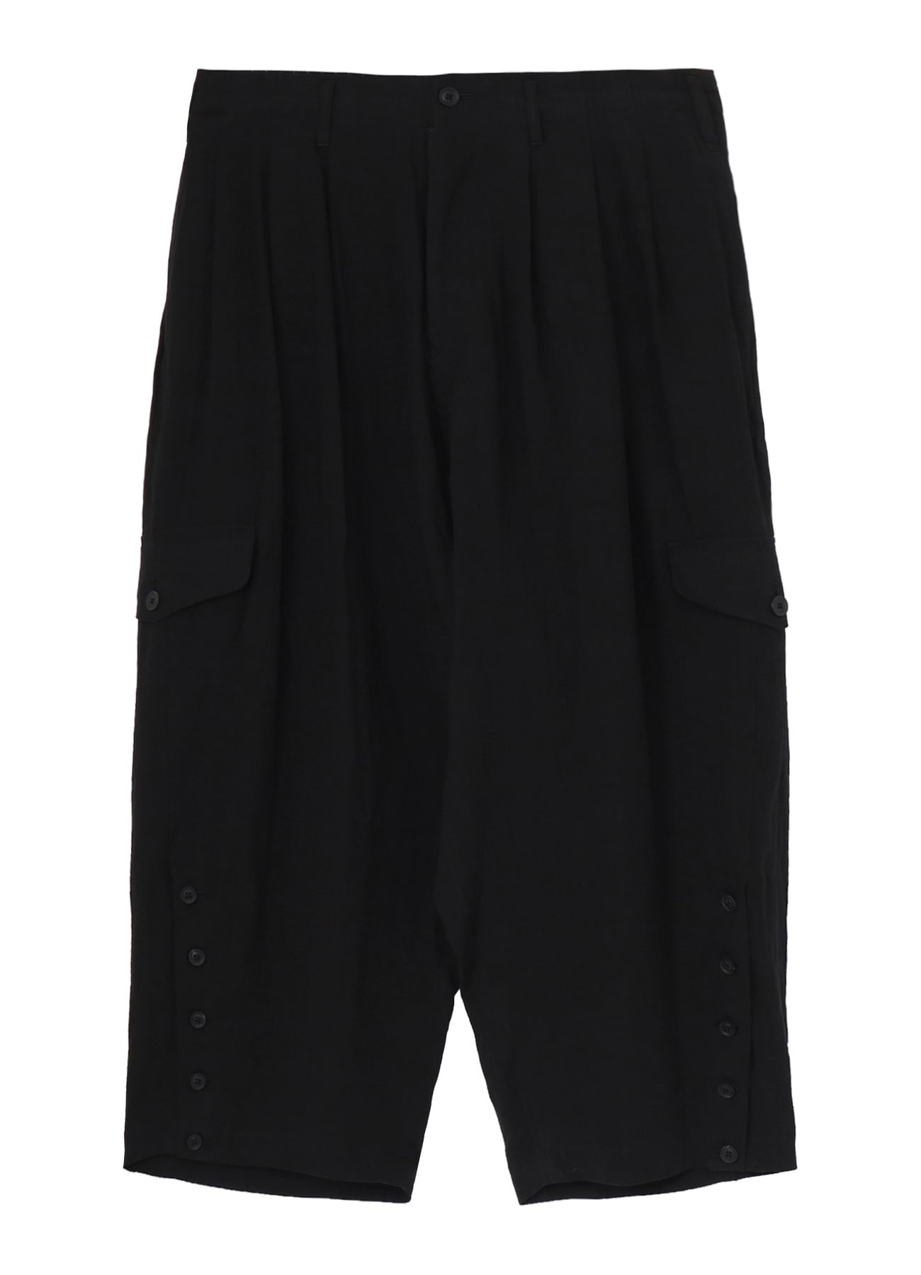 LINEN CLOTH ADJUSTABLE HEM PANTS