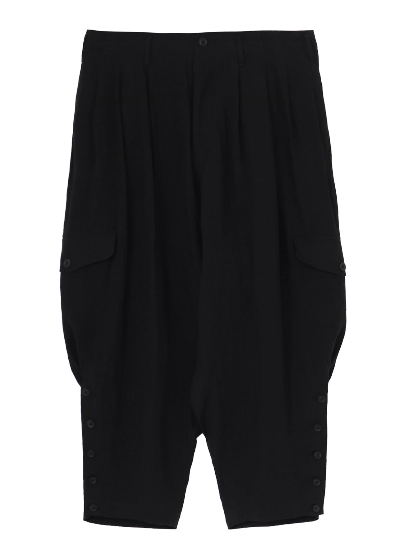 LINEN CLOTH ADJUSTABLE HEM PANTS