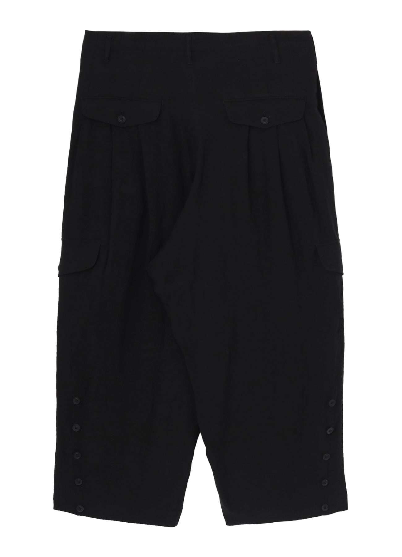 LINEN CLOTH ADJUSTABLE HEM PANTS