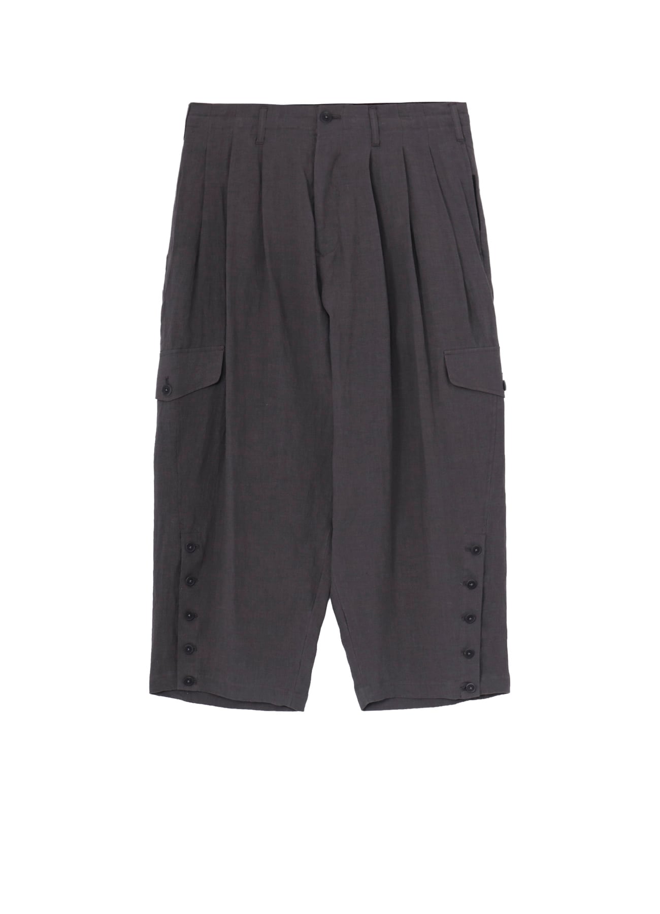 LINEN CLOTH ADJUSTABLE HEM PANTS