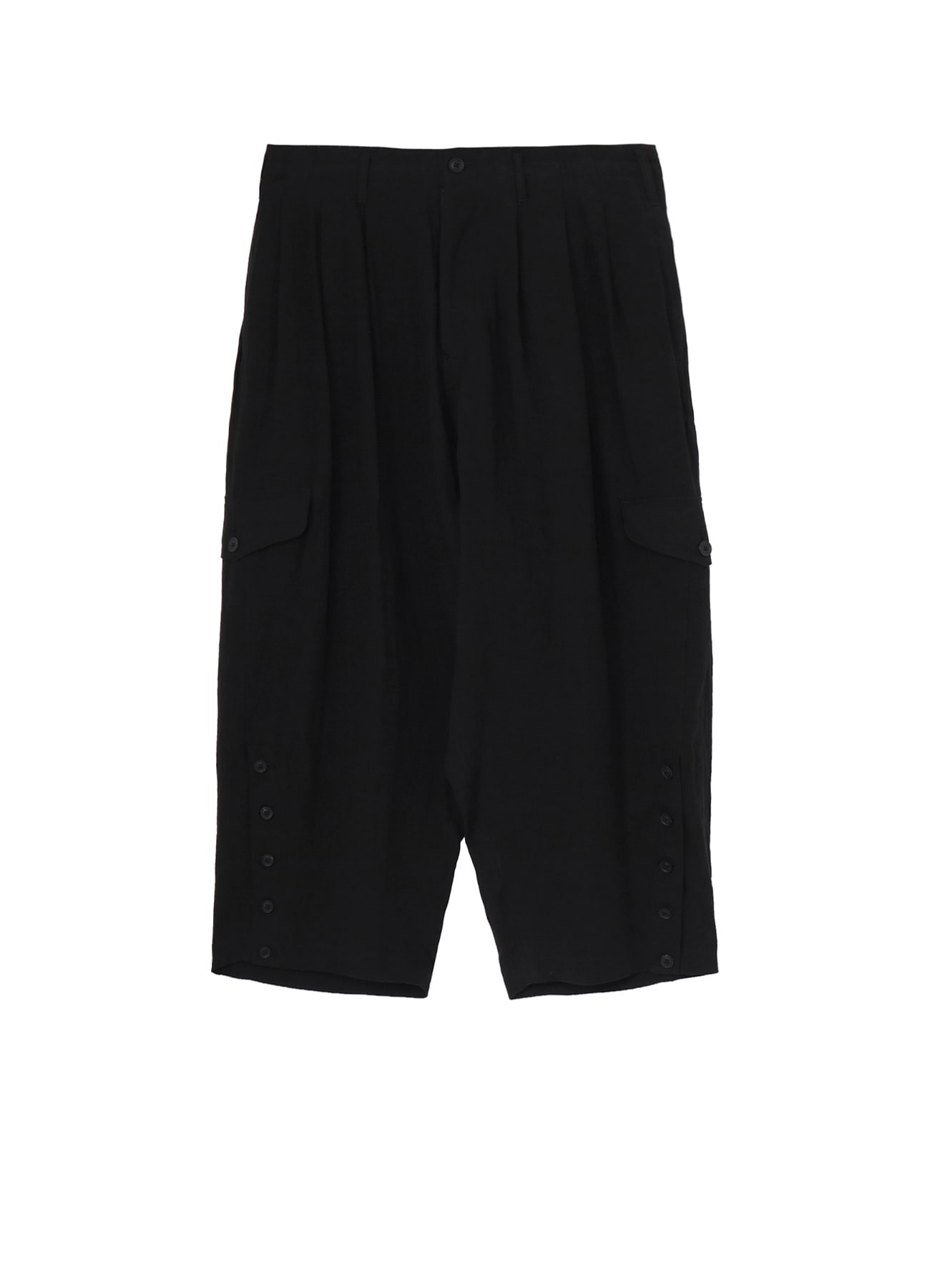 LINEN CLOTH ADJUSTABLE HEM PANTS