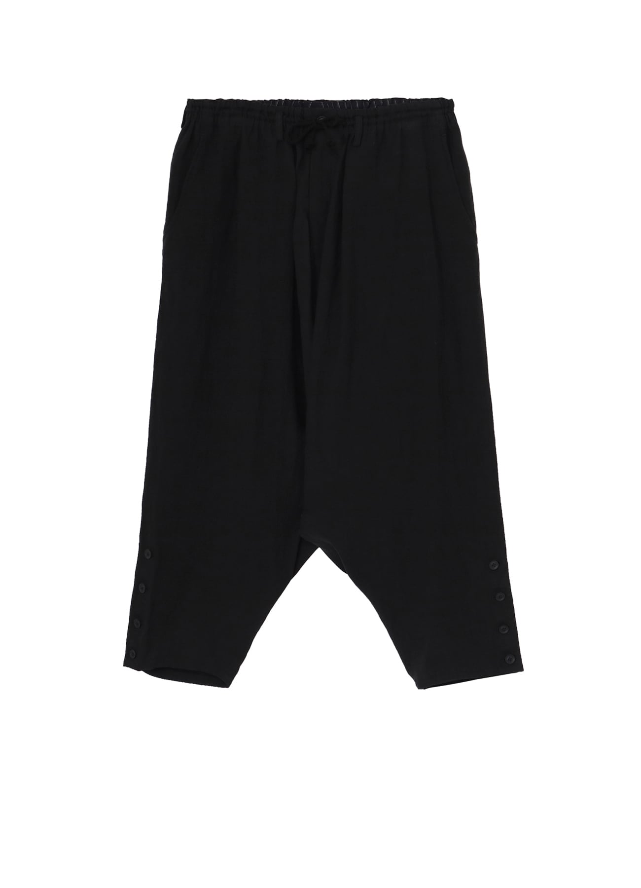 LINEN CLOTH HEM BUTTON SAROUEL PANTS