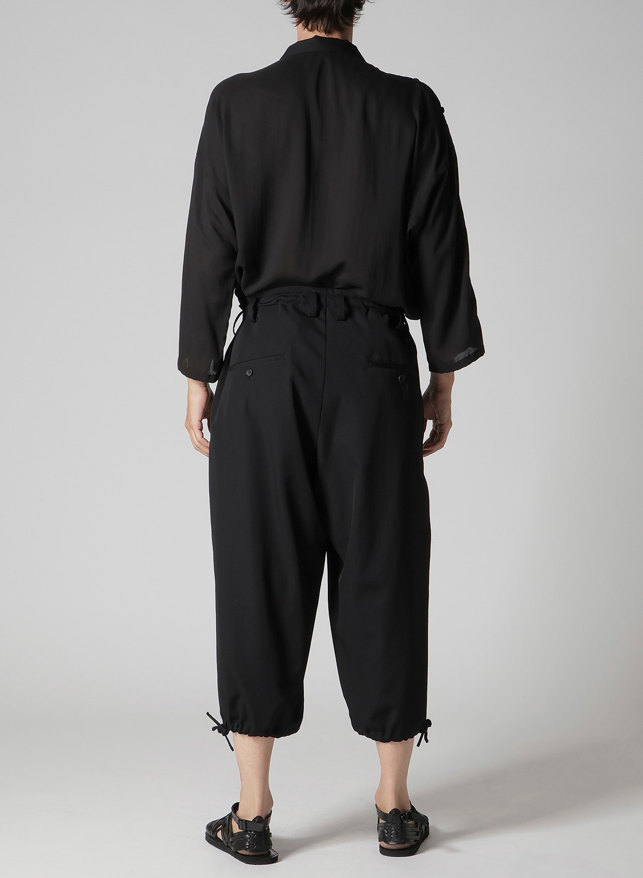 WOOL GABARDINE CHINA STRING PANTS