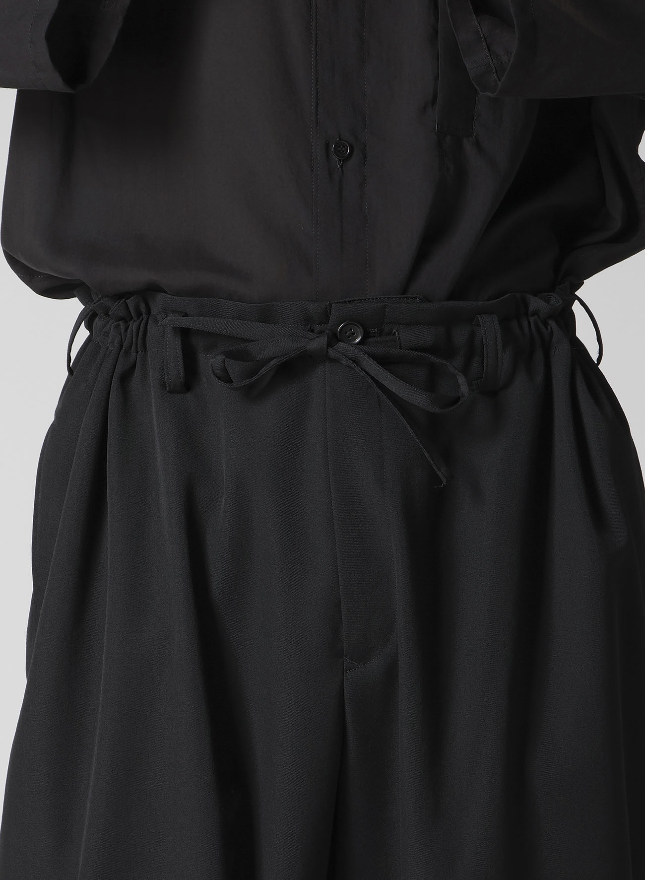 WOOL GABARDINE CHINA STRING PANTS