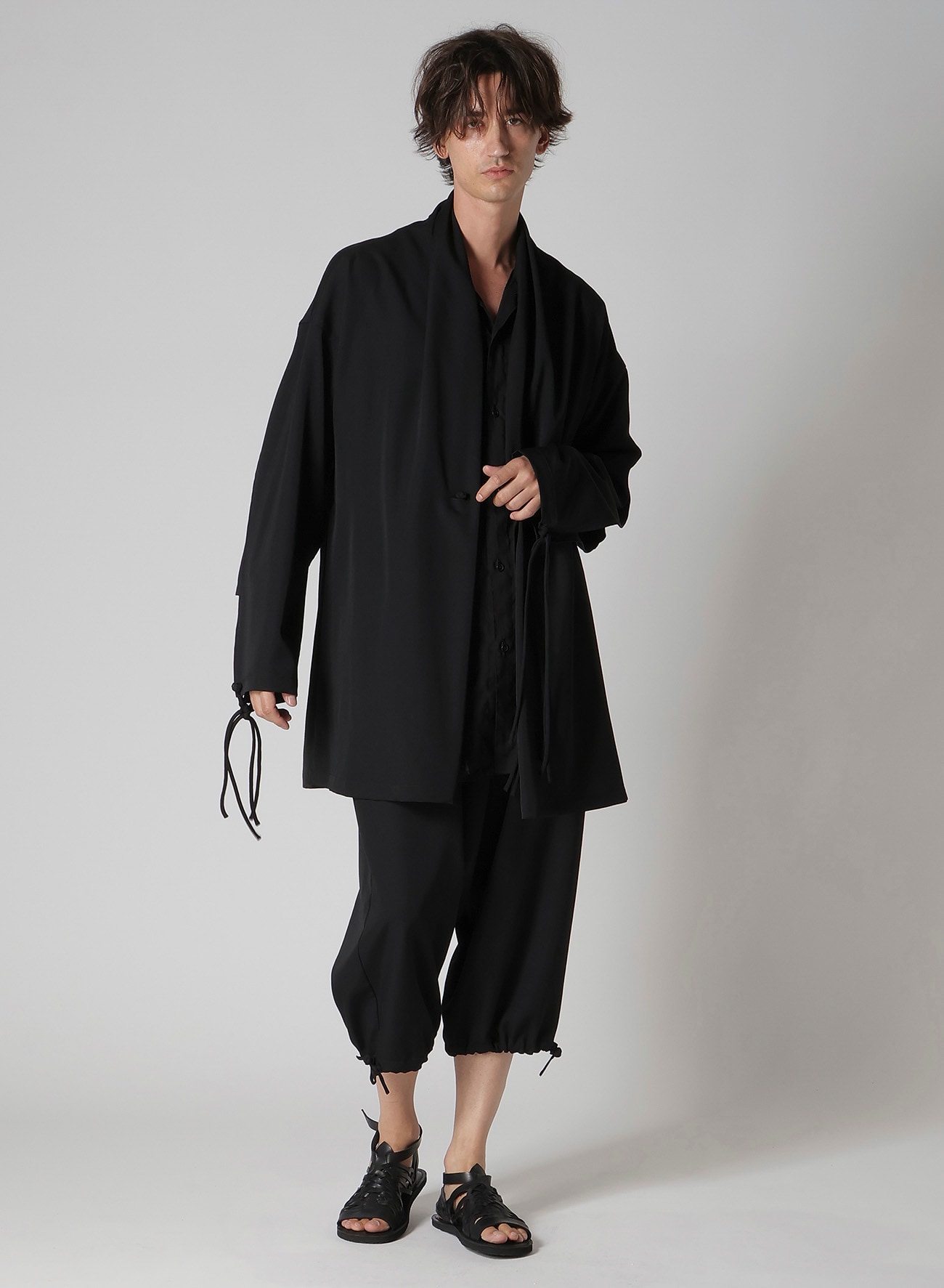 WOOL GABARDINE CHINA STRING PANTS