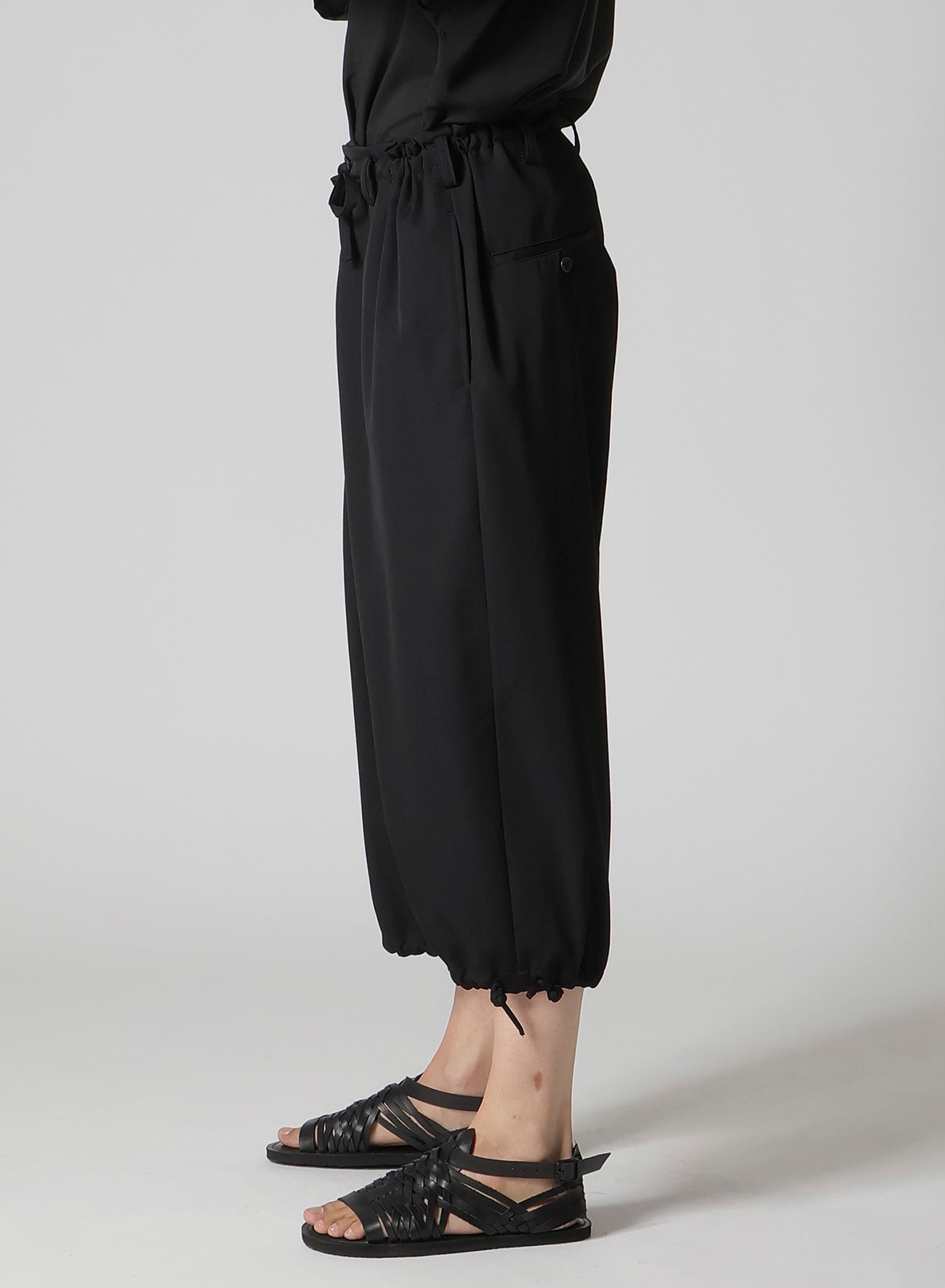 WOOL GABARDINE CHINA STRING PANTS