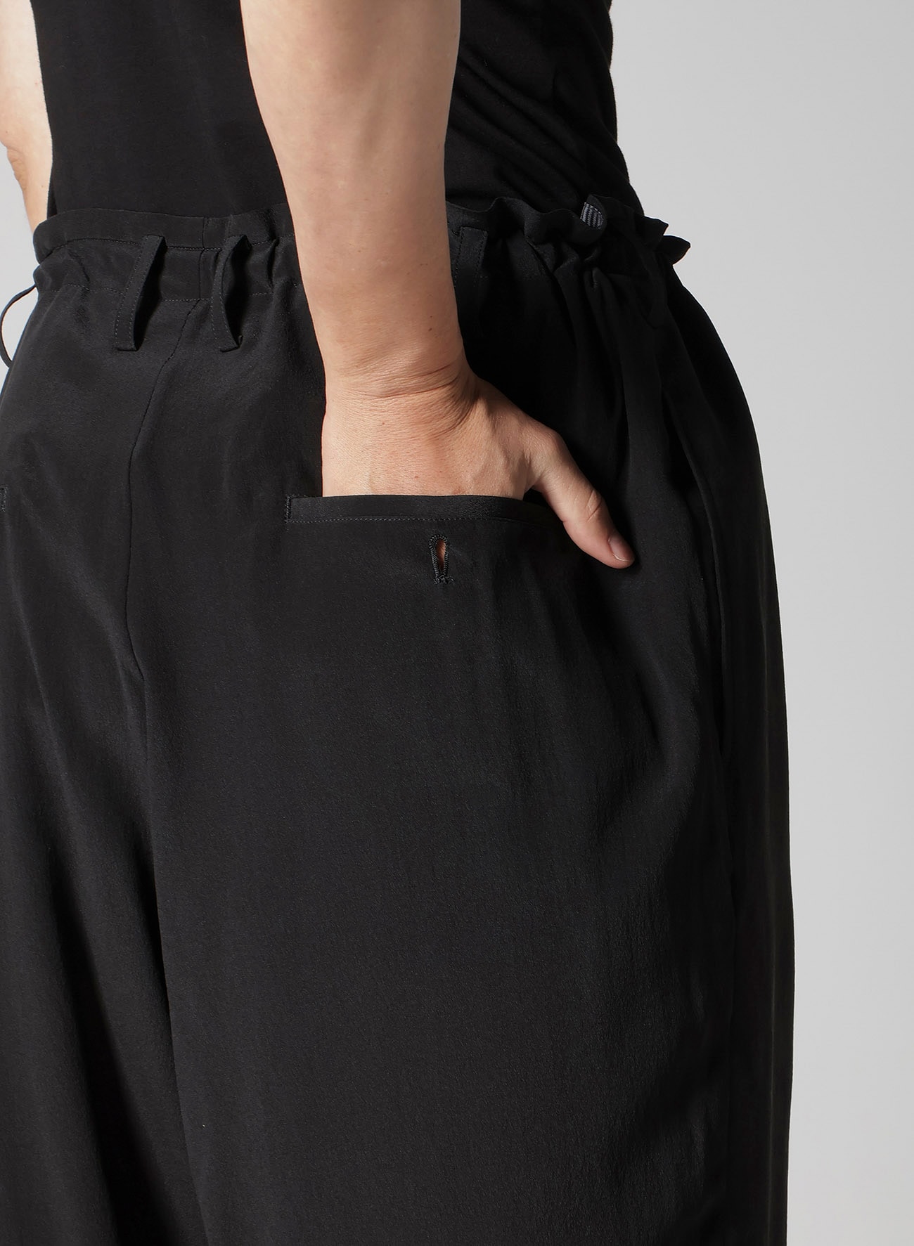 CREPE DE CHINE CHINA STRING PANTS