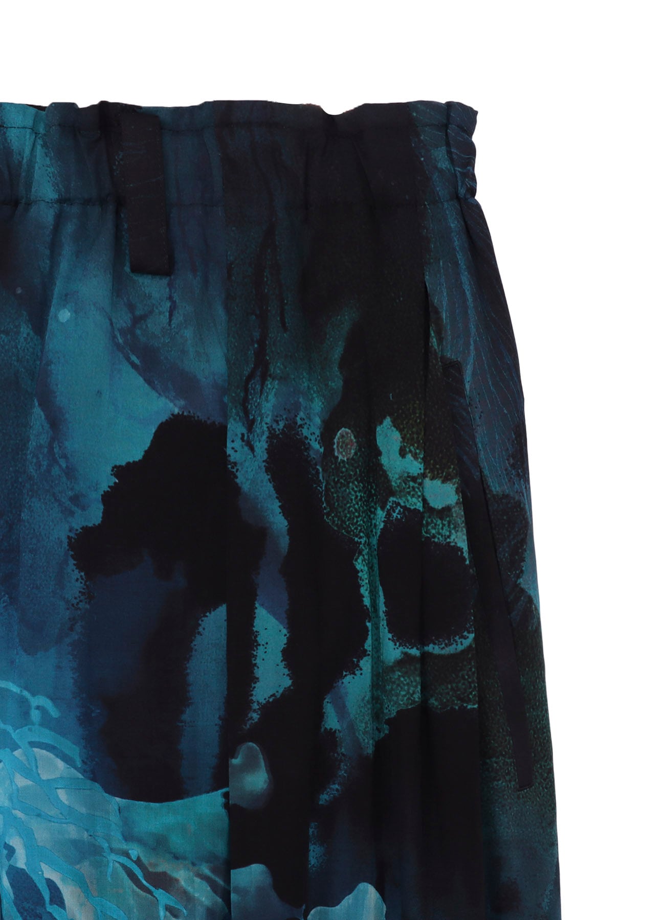 SEA PRINTED SILK PANTS