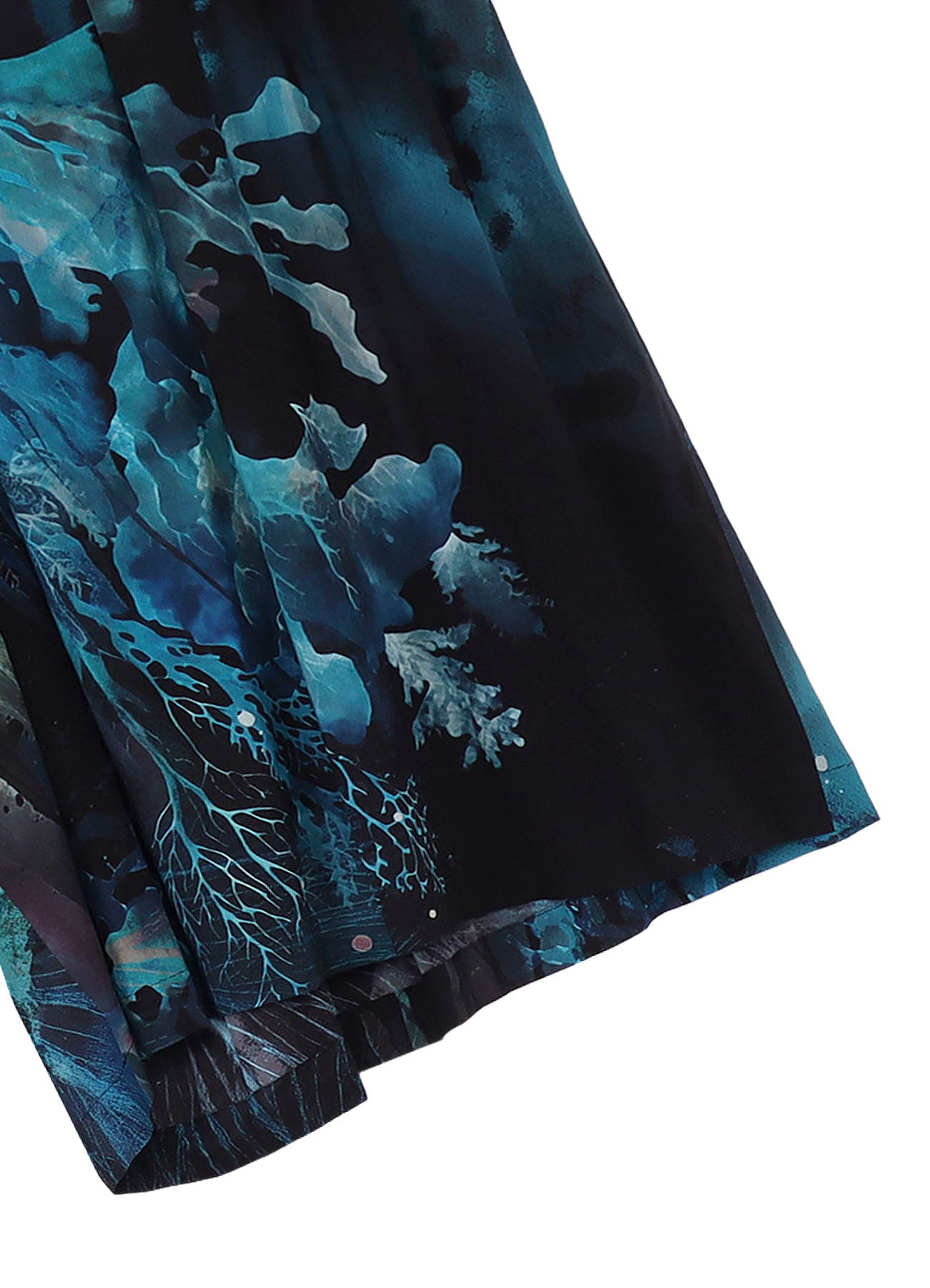 SEA PRINTED SILK PANTS