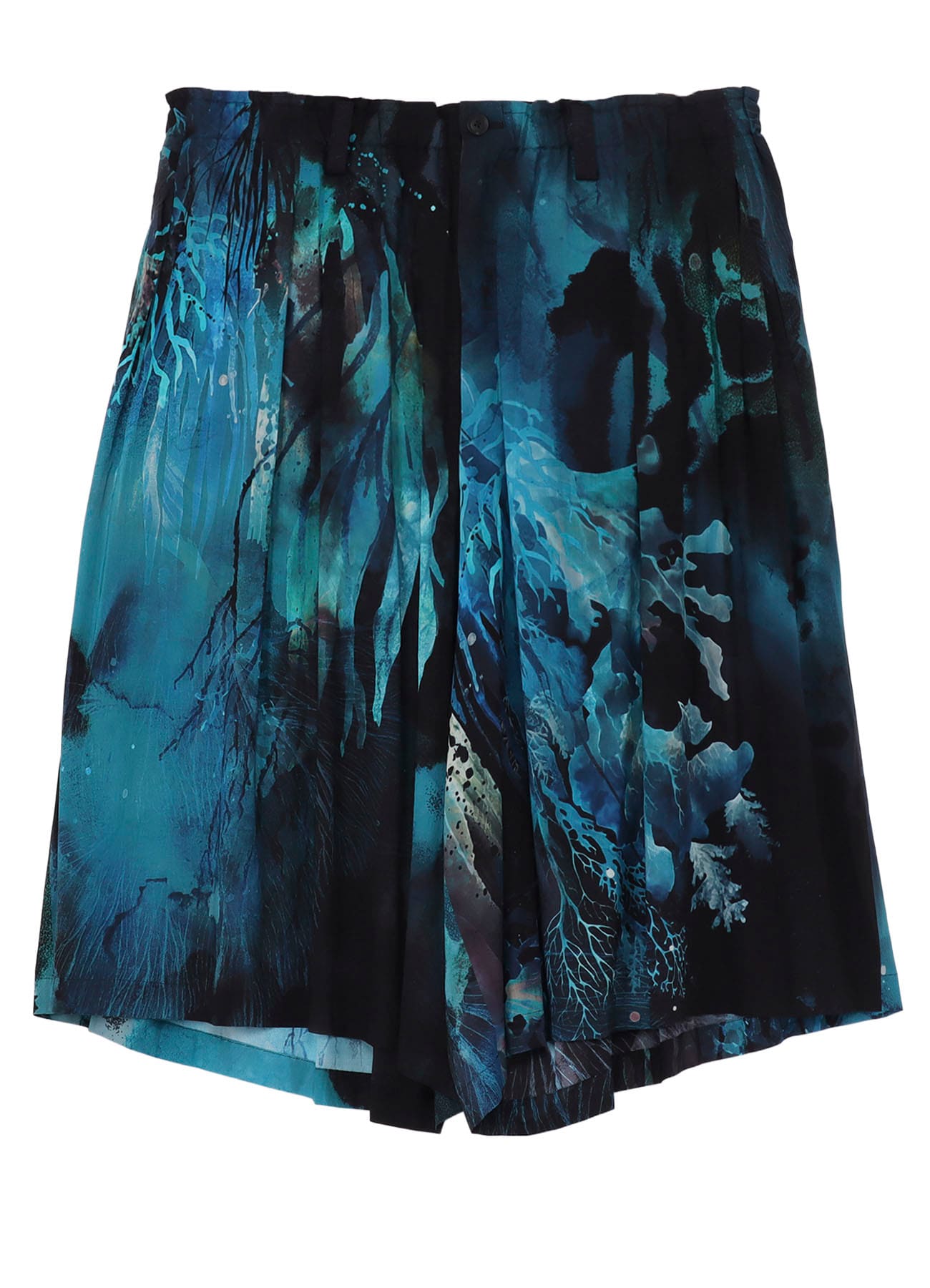 SEA PRINTED SILK PANTS