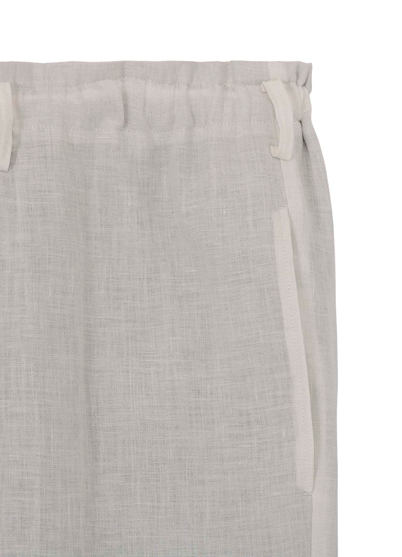 BLUE COMME RIGHT FRINT HEM MESSAGE PANTS