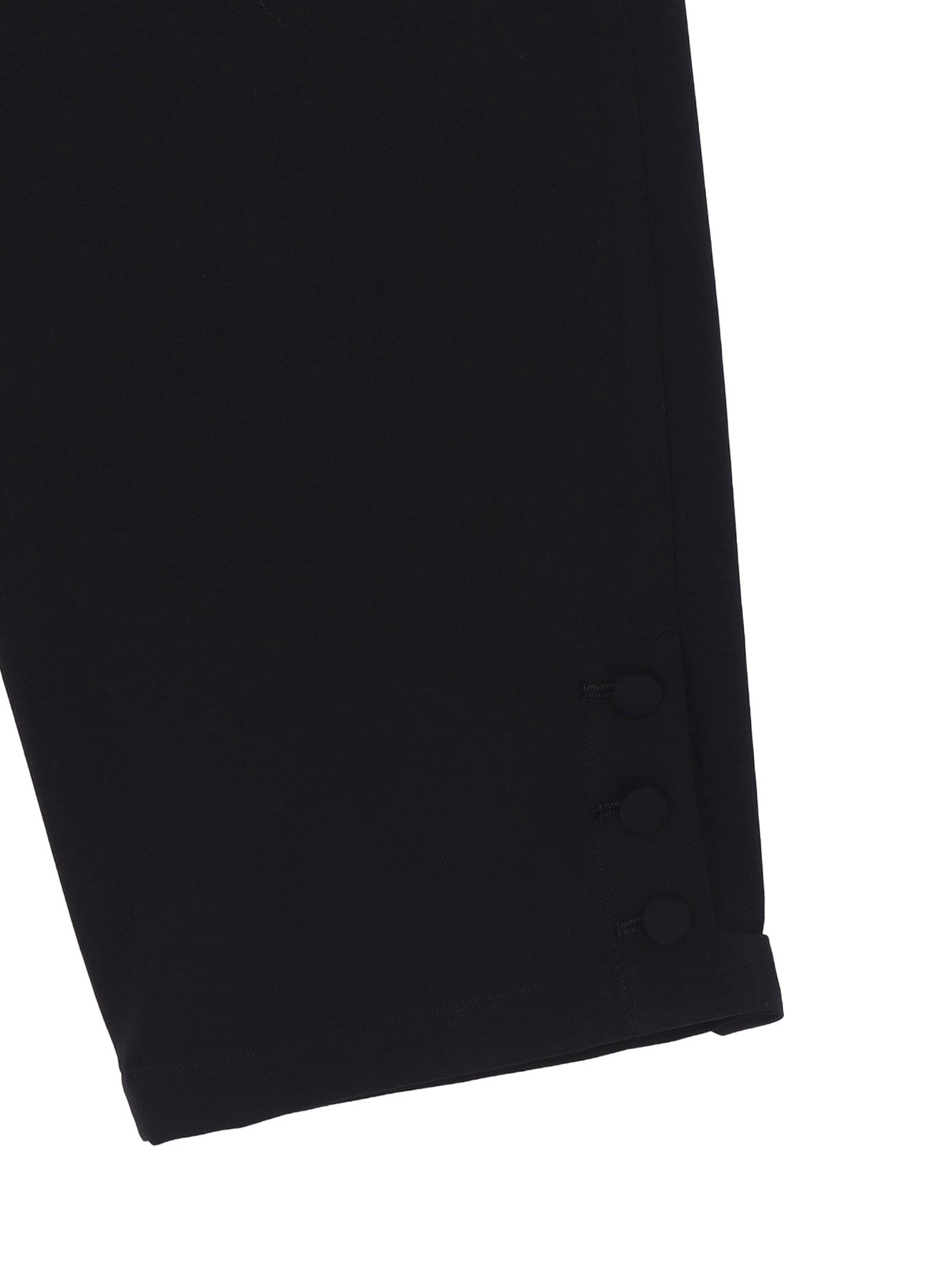 WOOL GABARDINE HEM OPENED SUSPENDER PANTS