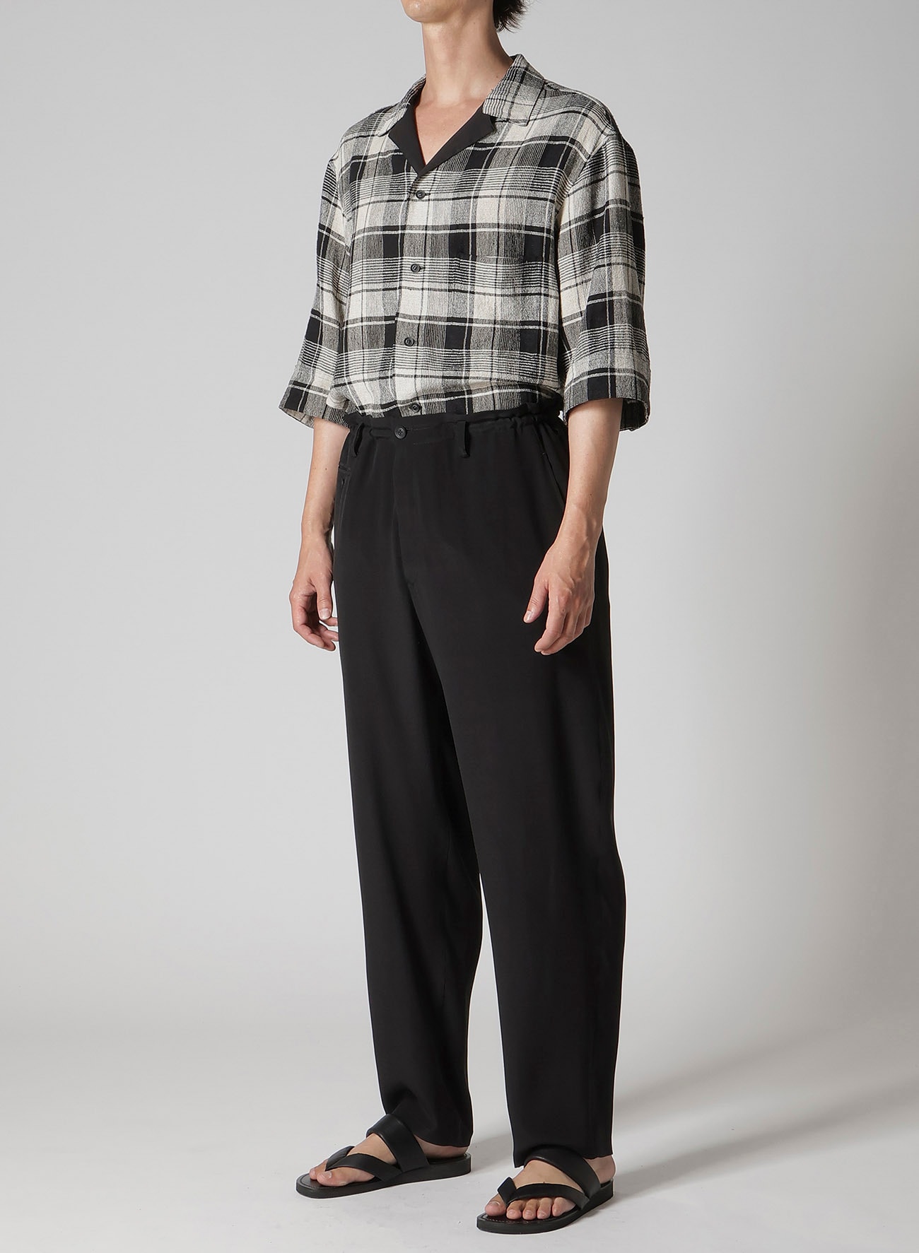 CREPE DE CHINE DESIGNED BOX POCKET PANTS