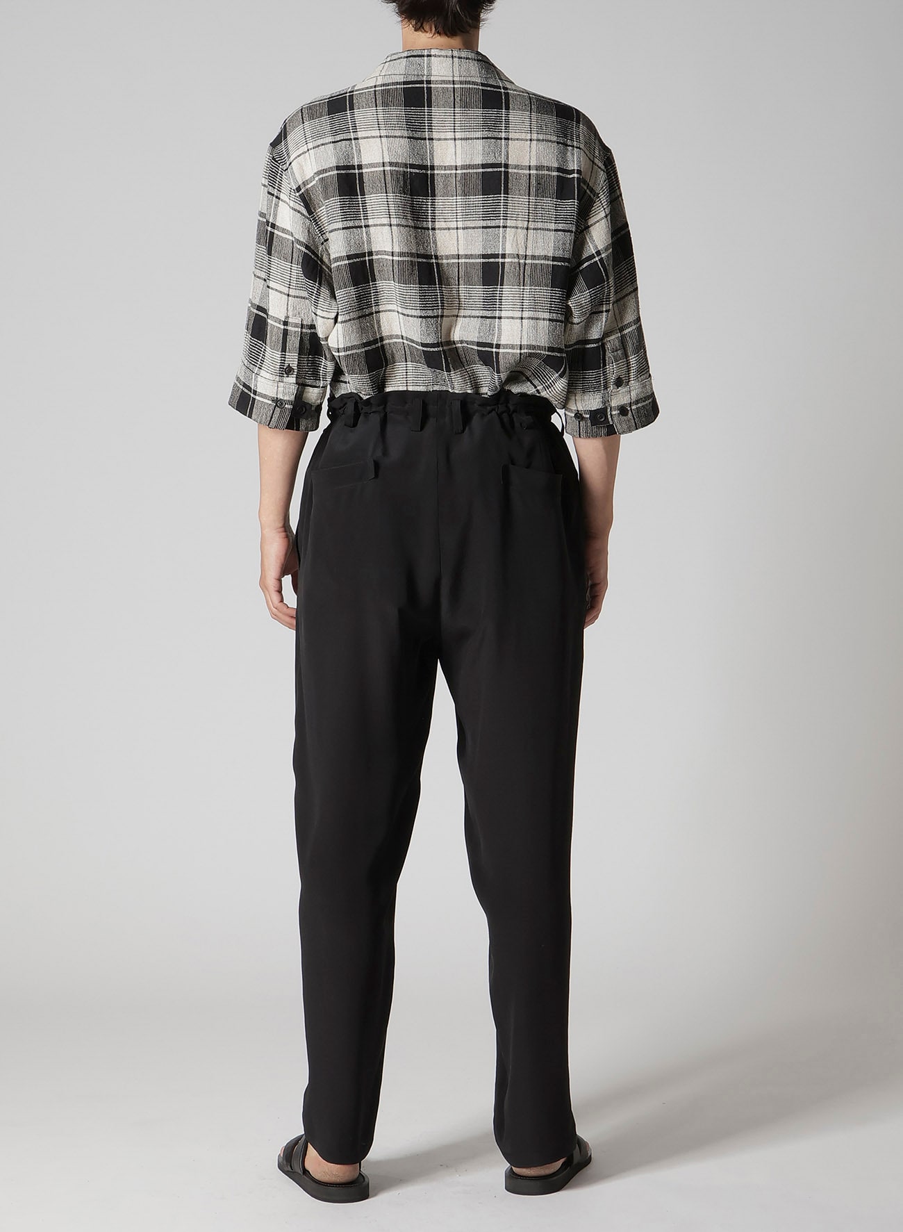 CREPE DE CHINE DESIGNED BOX POCKET PANTS