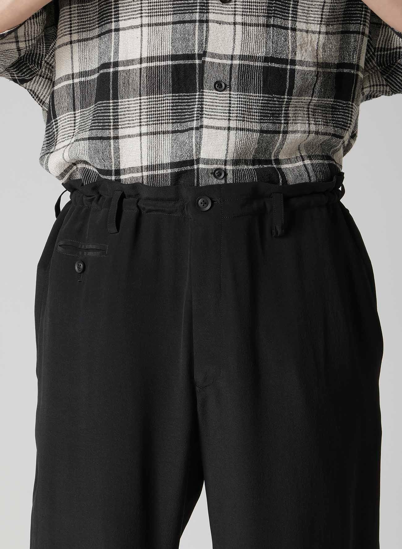 CREPE DE CHINE DESIGNED BOX POCKET PANTS